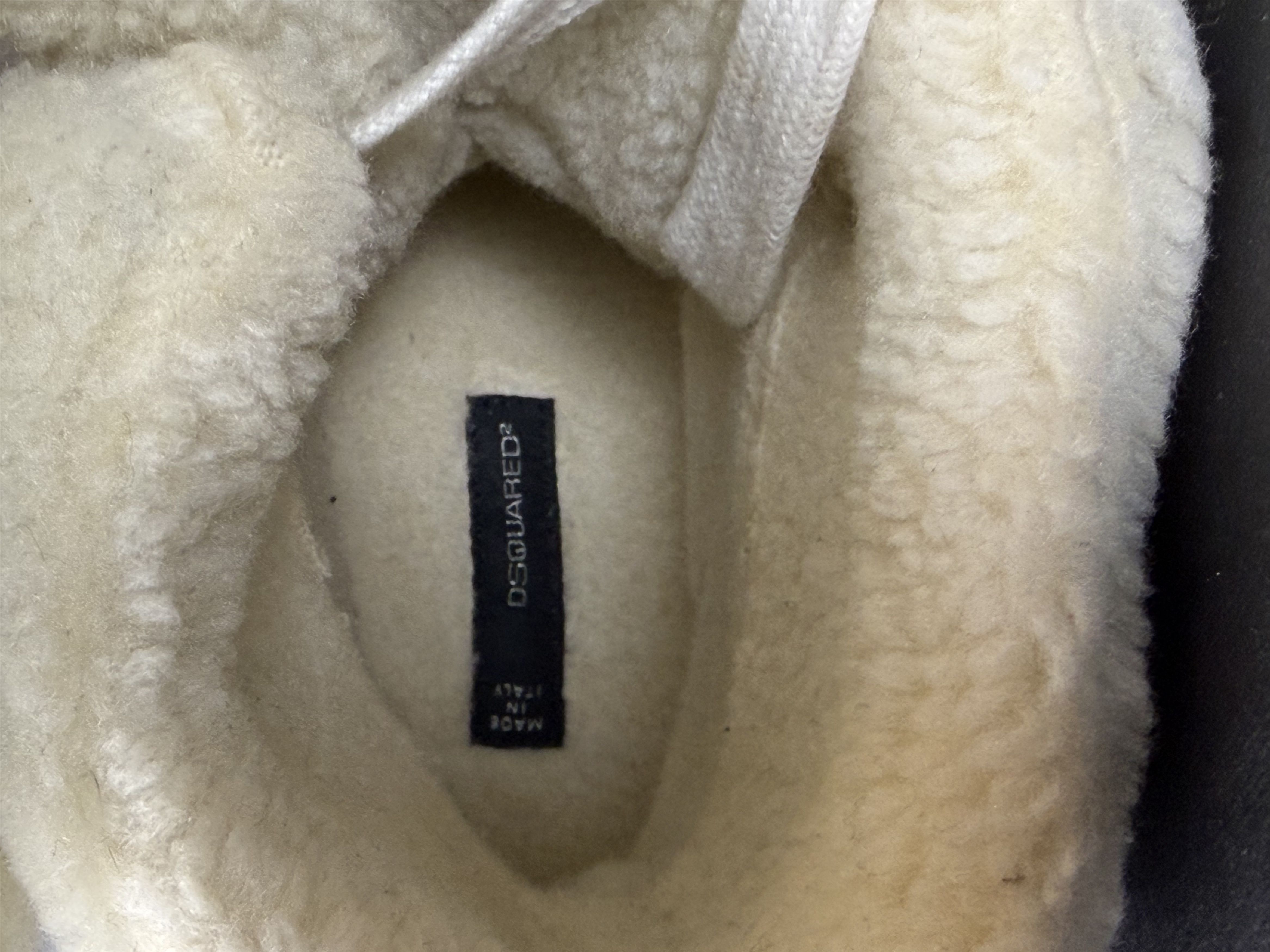 Dsquared2 Dsquared Sherling Hightop Dog Patch White/Cream Size US 9 / EU 42 - 10 Thumbnail