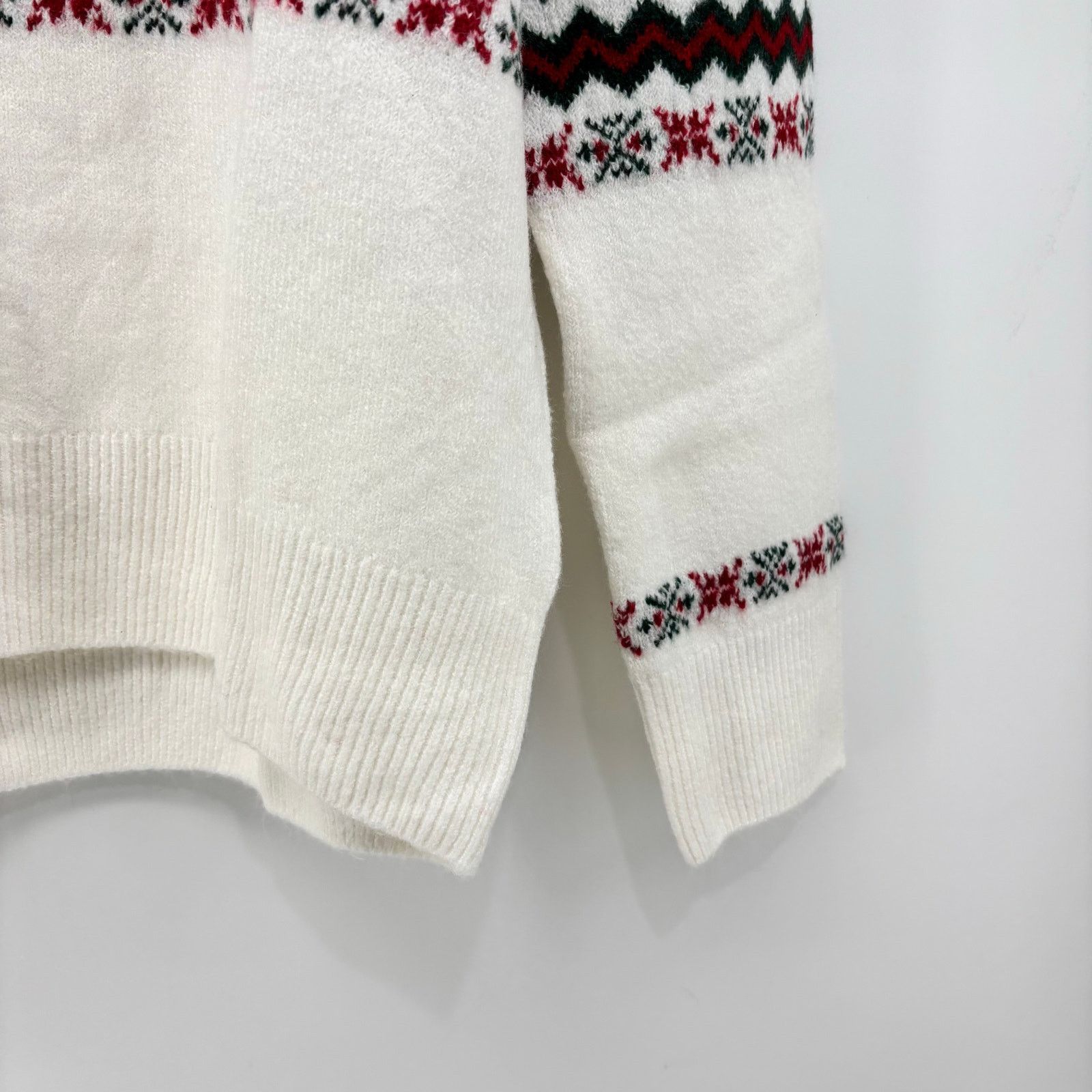 Vince Camuto Vince Camuto Womens Medium Christmas Sweater Cream Farm Size M / US 6-8 / IT 42-44 - 11 Thumbnail
