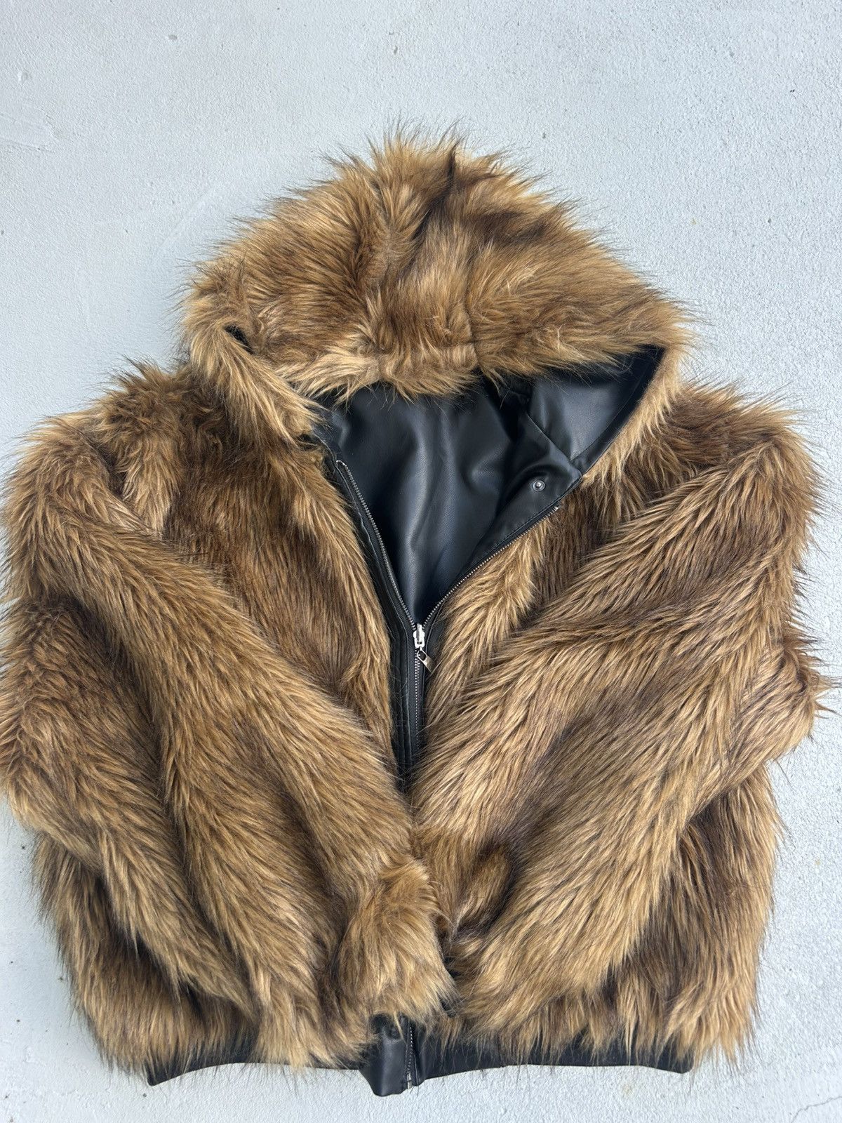 Other Reversible Faux Fur x Leather Jacket Size US L / EU 52-54 / 3 - 7 Thumbnail
