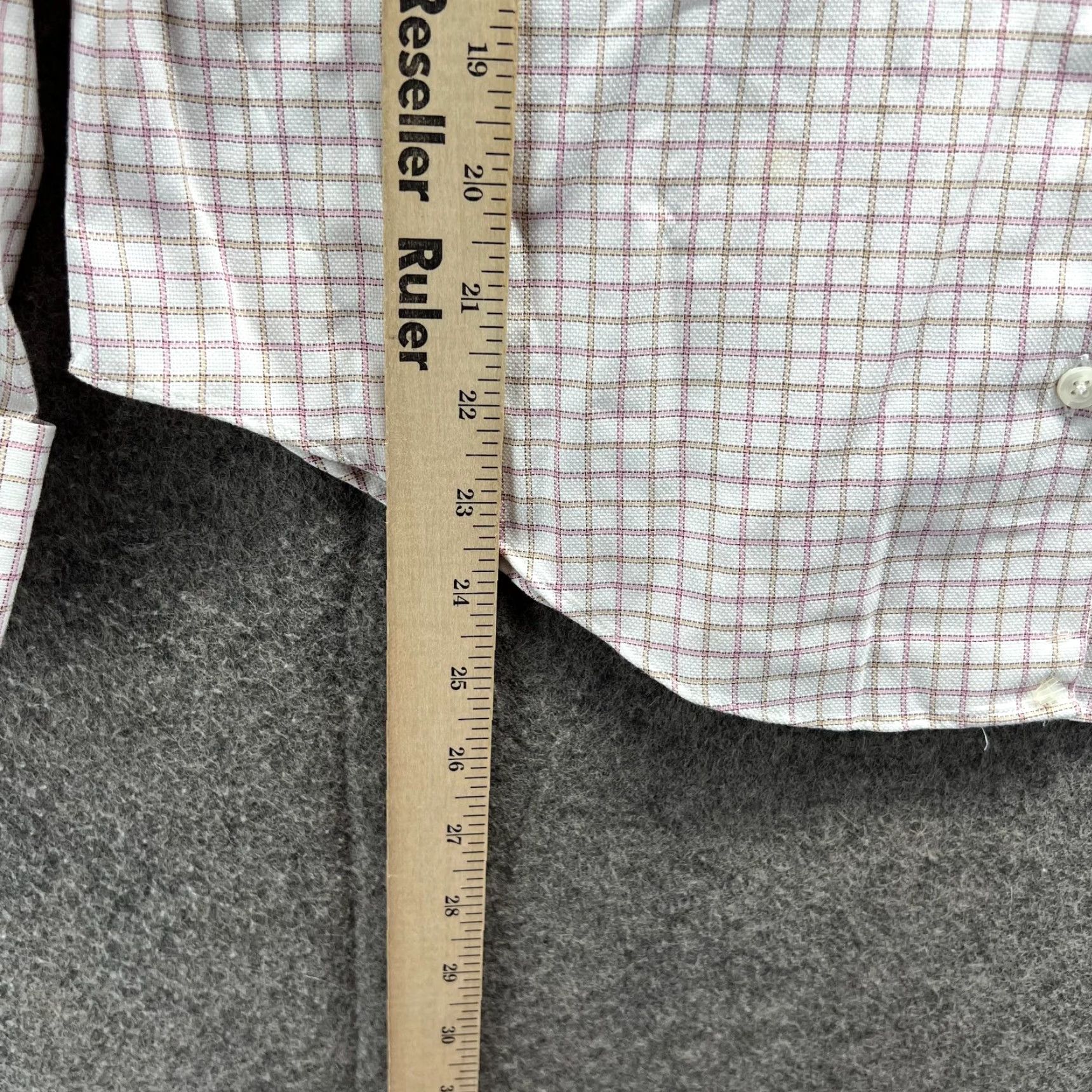 Brooks Brothers VINTAGE Brooks Brothers Shirt Womens 4 Beige Button-Down Gingham Check Long Sleeve Collared Button-Up Regular Fit Size S / US 4 / IT 40 - 5 Thumbnail