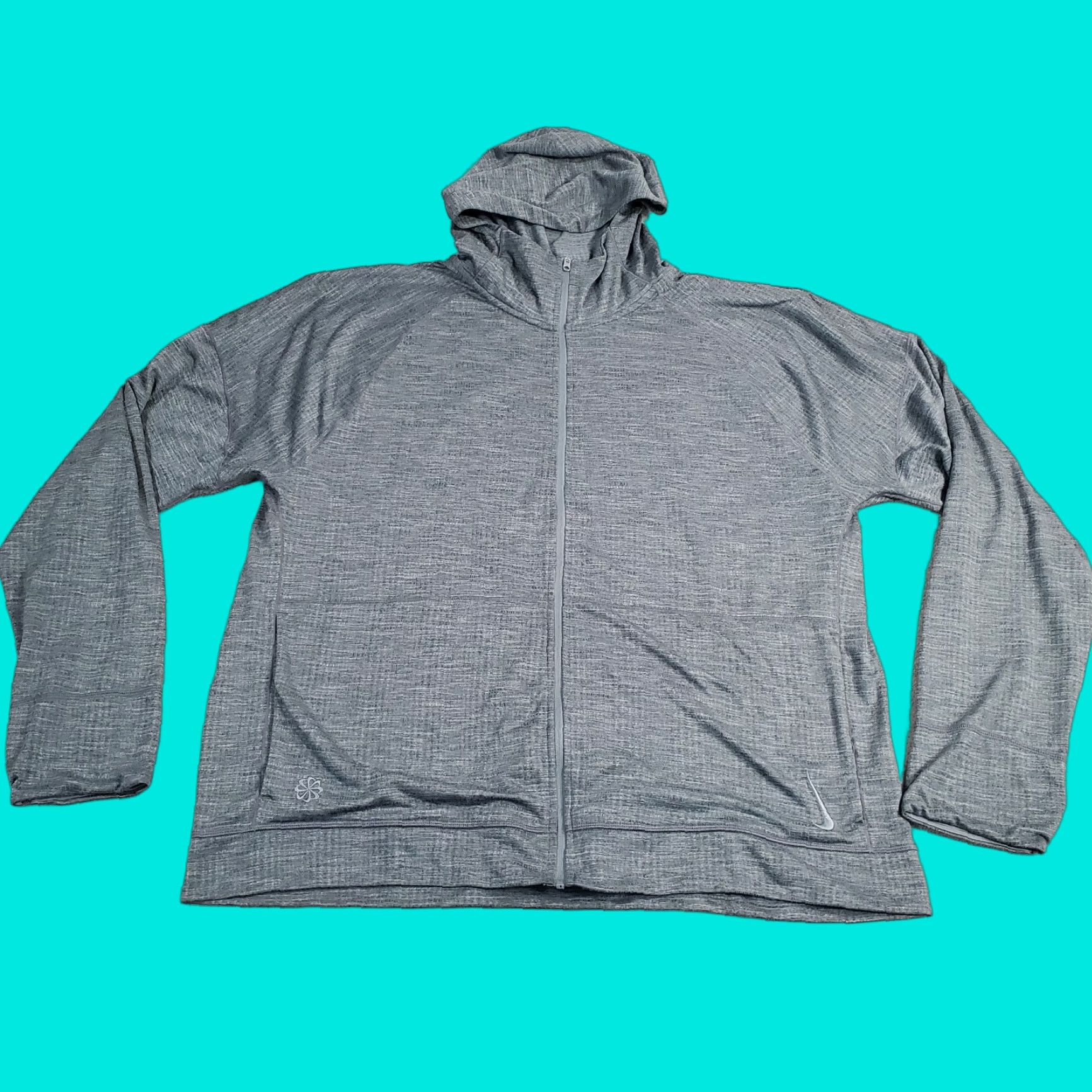 Nike Nike Hoodie Mens XL Gray Yoga Full Zip Sweatshirt Dri Fit FB7778 065 Size US XL / EU 56 / 4 - 1 Thumbnail