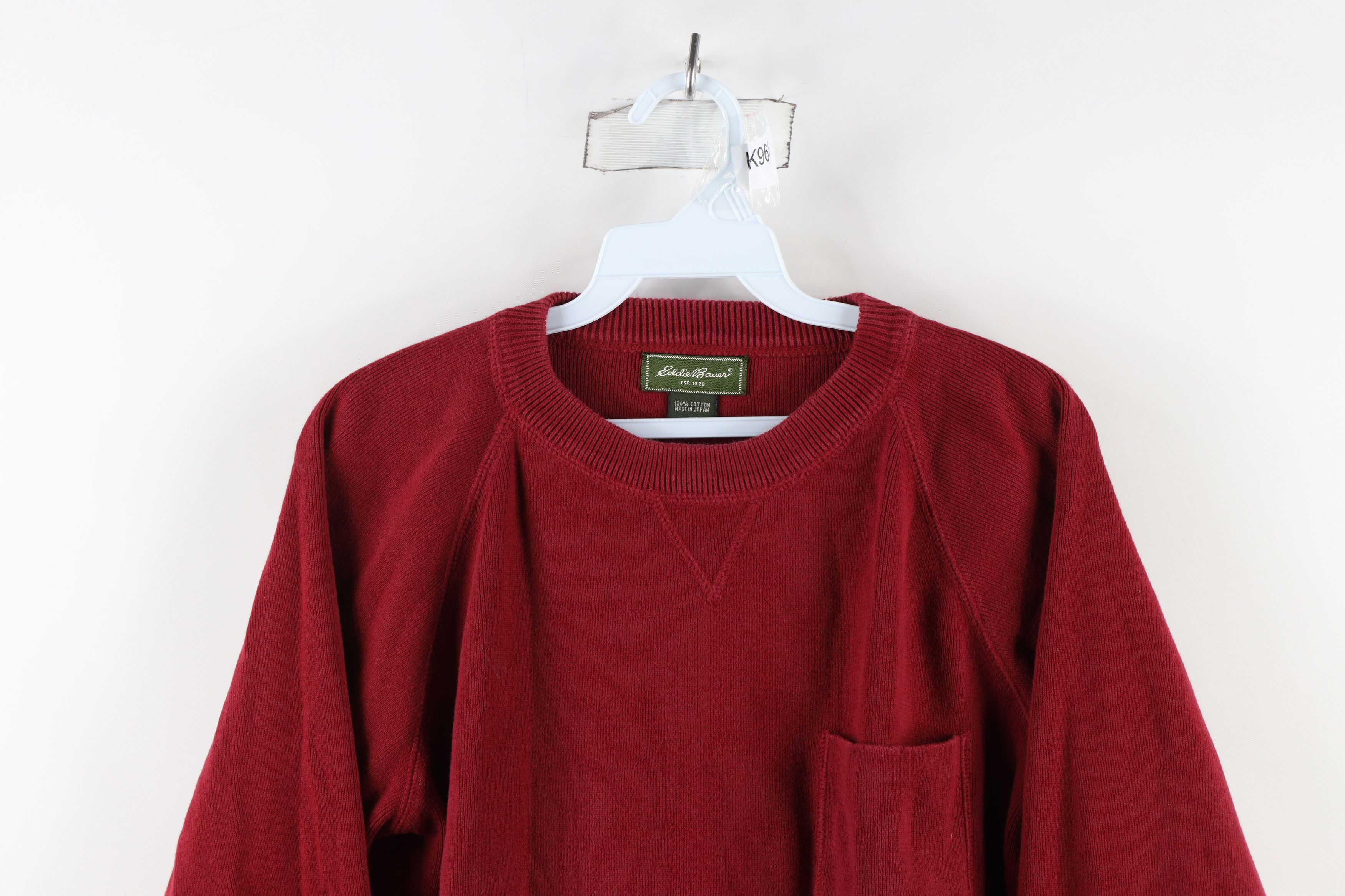 Eddie Bauer Vintage 90s Eddie Bauer Ribbed Knit Pocket Sweater Japan Size US S / EU 44-46 / 1 - 2 Thumbnail