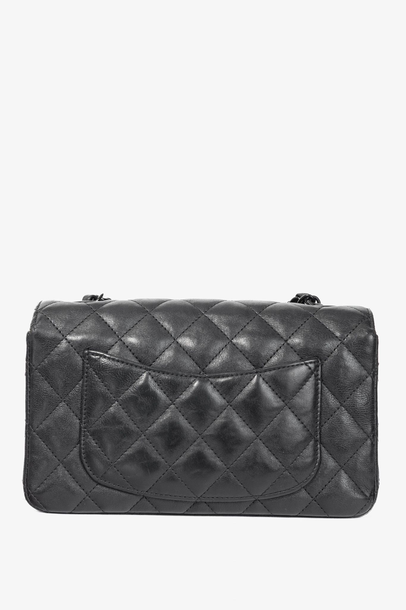 Chanel Chanel S17 Mini Classic Black Lambskin Quilted Flap Bag Size ONE SIZE - 4 Thumbnail