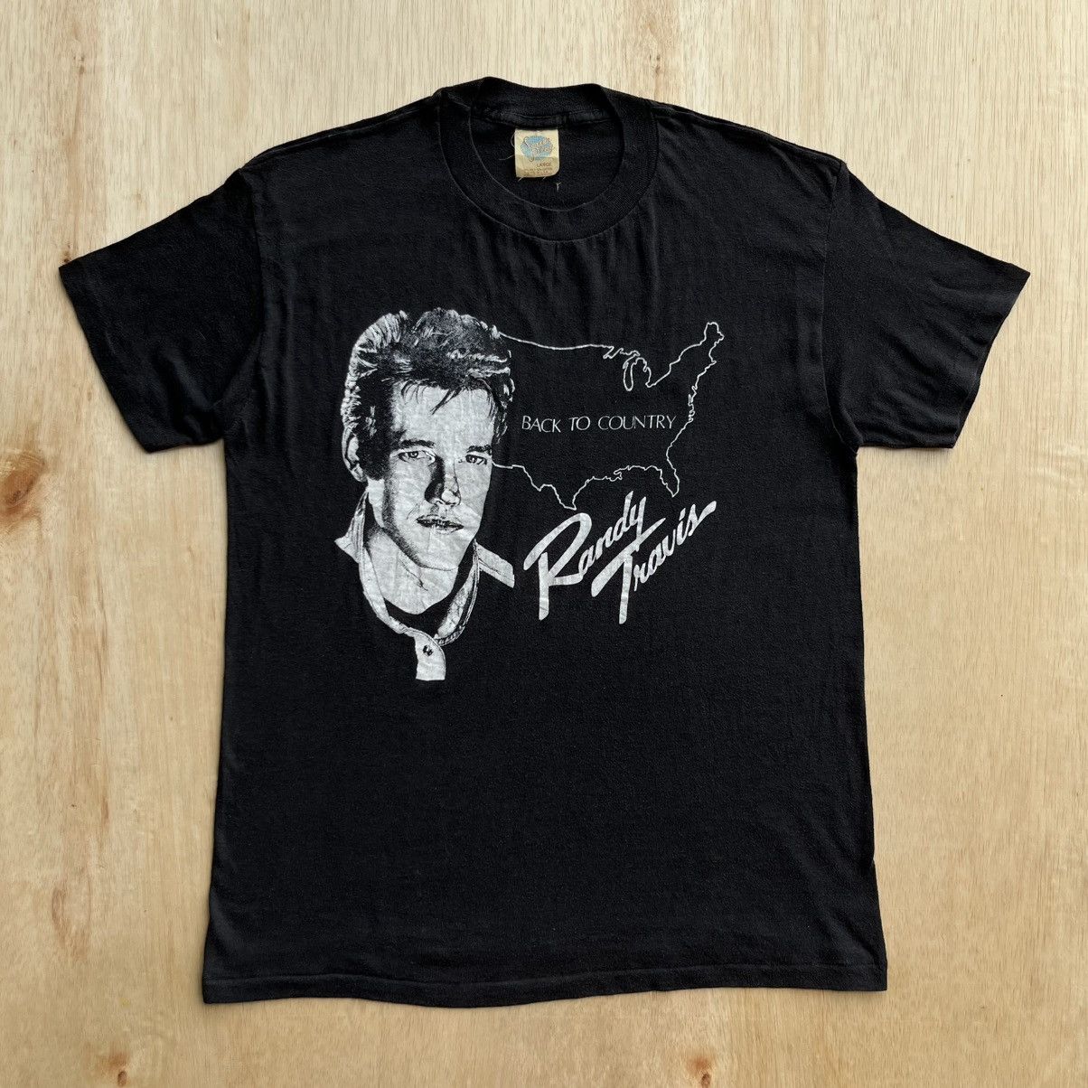 Band Tees 80s VINTAGE TEE RANDY TRAVIS BACK TO COUNTRY Size US L / EU 52-54 / 3 - 1 Thumbnail