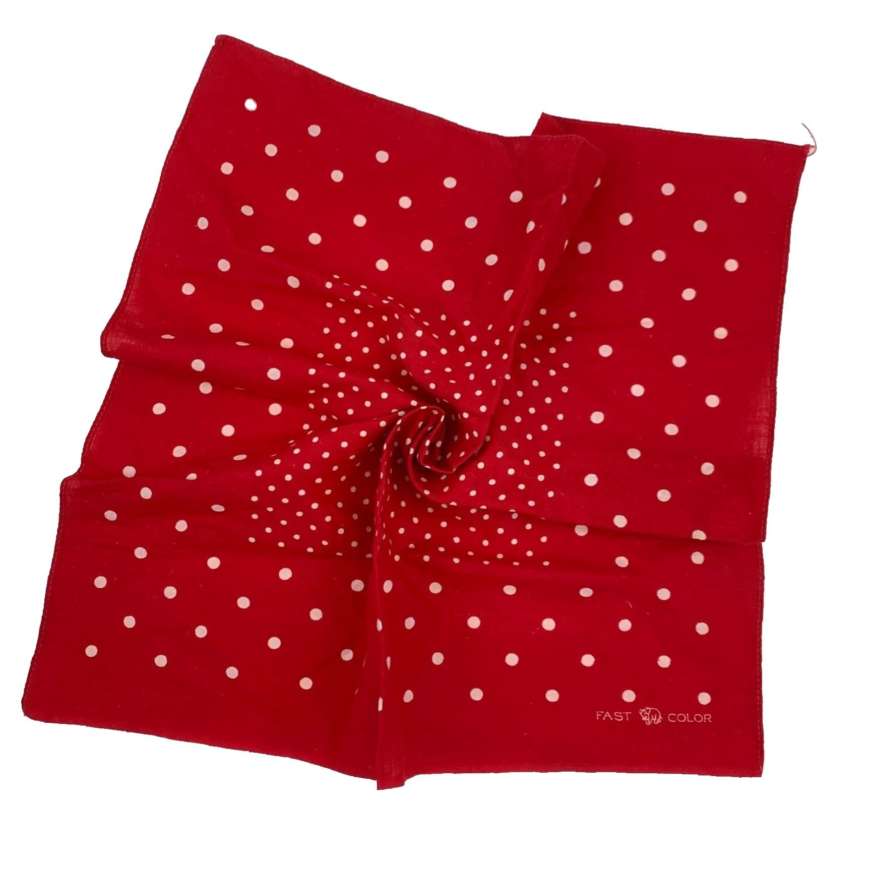 Vintage Vintage Bandana Unbranded 17" x 17" Red White Polka Dot Cotton Trunk Down Elephant Theme Trunk Down? Size ONE SIZE - 6 Thumbnail