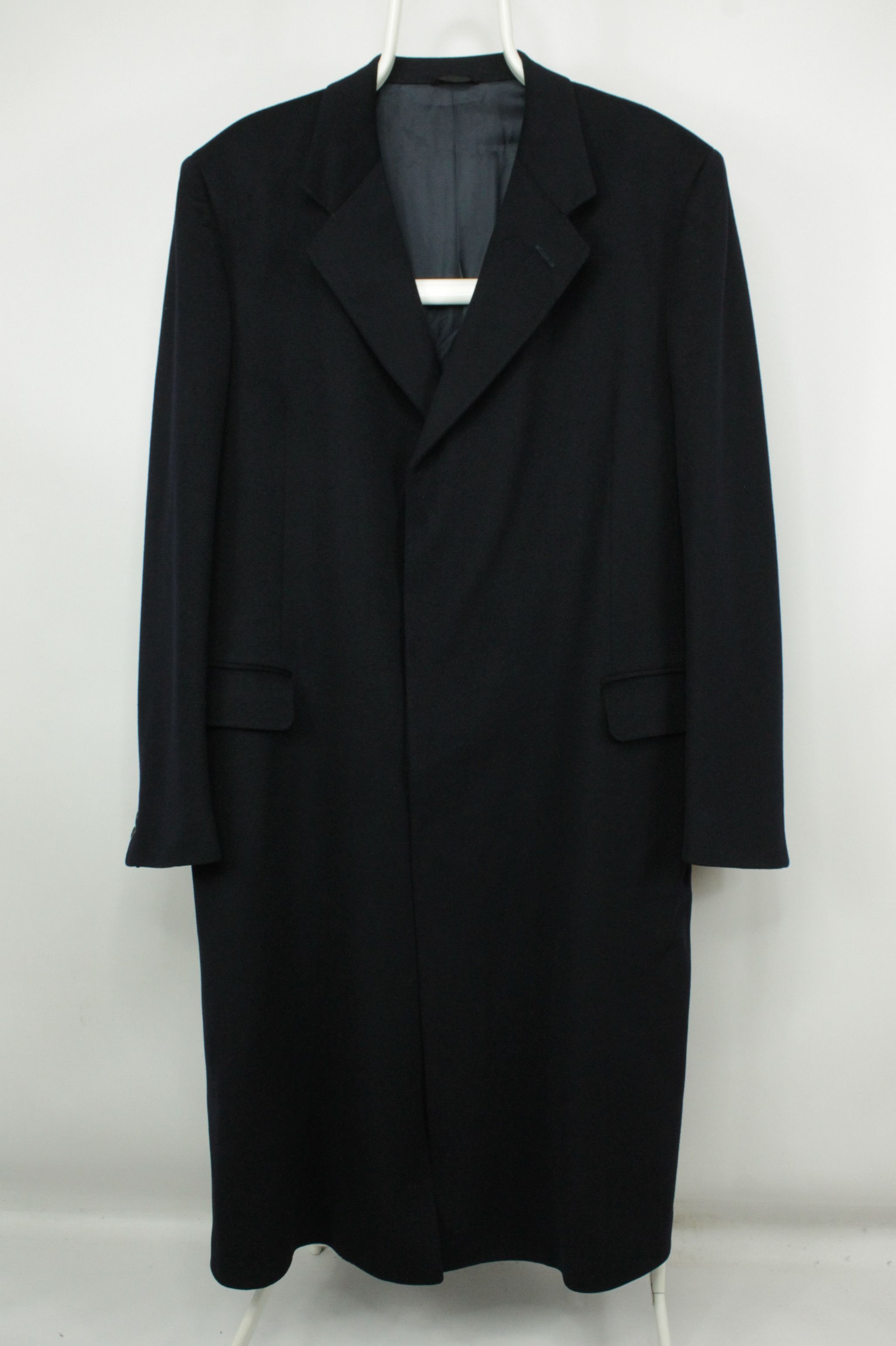 Loro Piana Vintage Bongenie Grieder Loro Piana Pure Lana Navy Overcoat Size US XL / EU 56 / 4 - 1 Thumbnail
