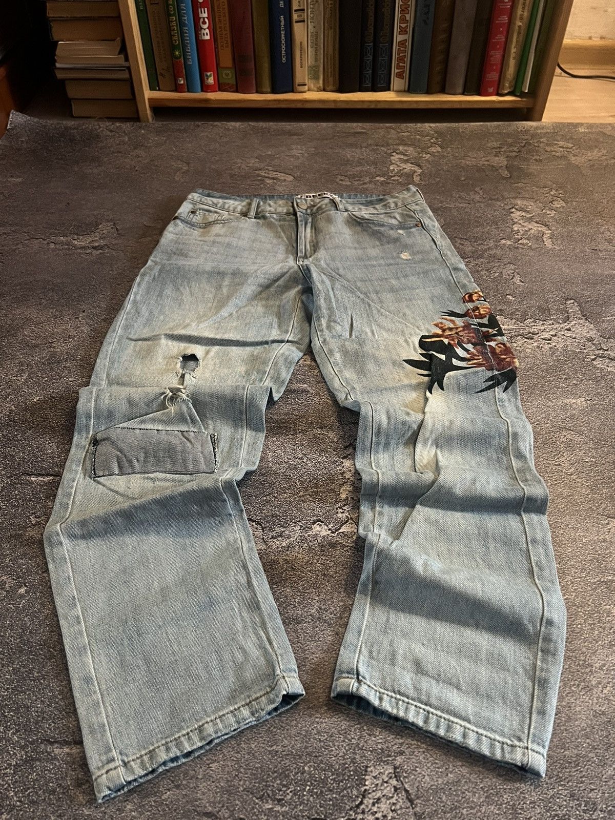 Japanese Brand Number Nine Style / Underground Slim Destroyed / Archive 90 Size US 30 / EU 46 - 1 Thumbnail