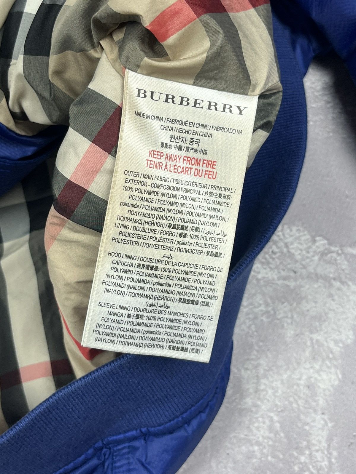 Burberry Burberry Children Bomber Nylon Jacket Size 14 164 cm Kids Size US XS / EU 42 / 0 - 12 Thumbnail