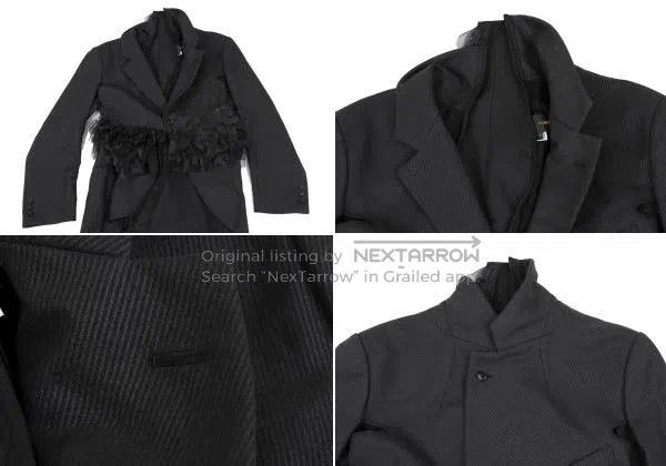 Comme des Garcons Comme des Garcons Black vintage lace blazer top Size S / US 4 / IT 40 - 5 Thumbnail