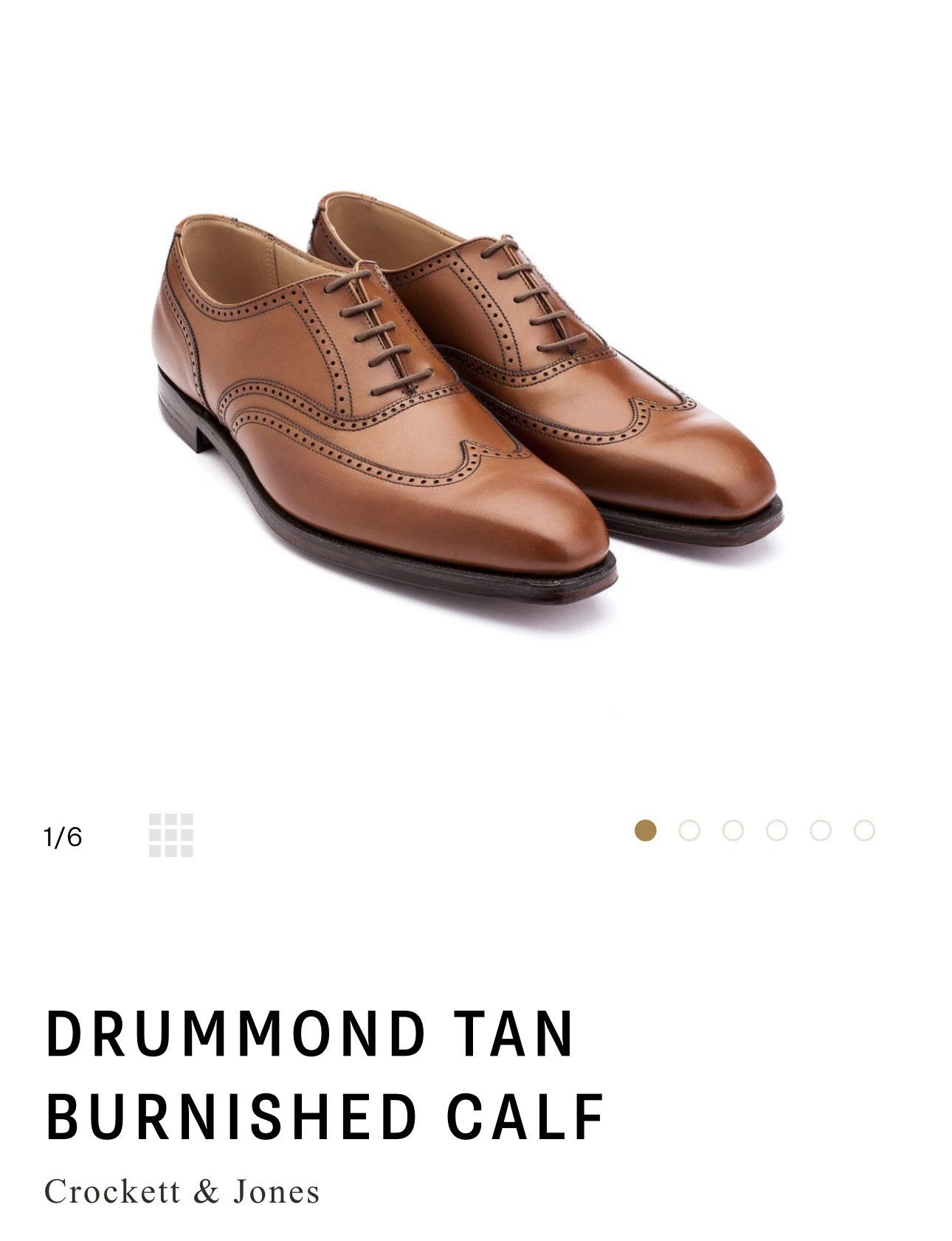 Crockett & Jones Crockett & Jones Drummond Wingtip Brogue Oxford Size US 7.5 / EU 40-41 - 8 Thumbnail