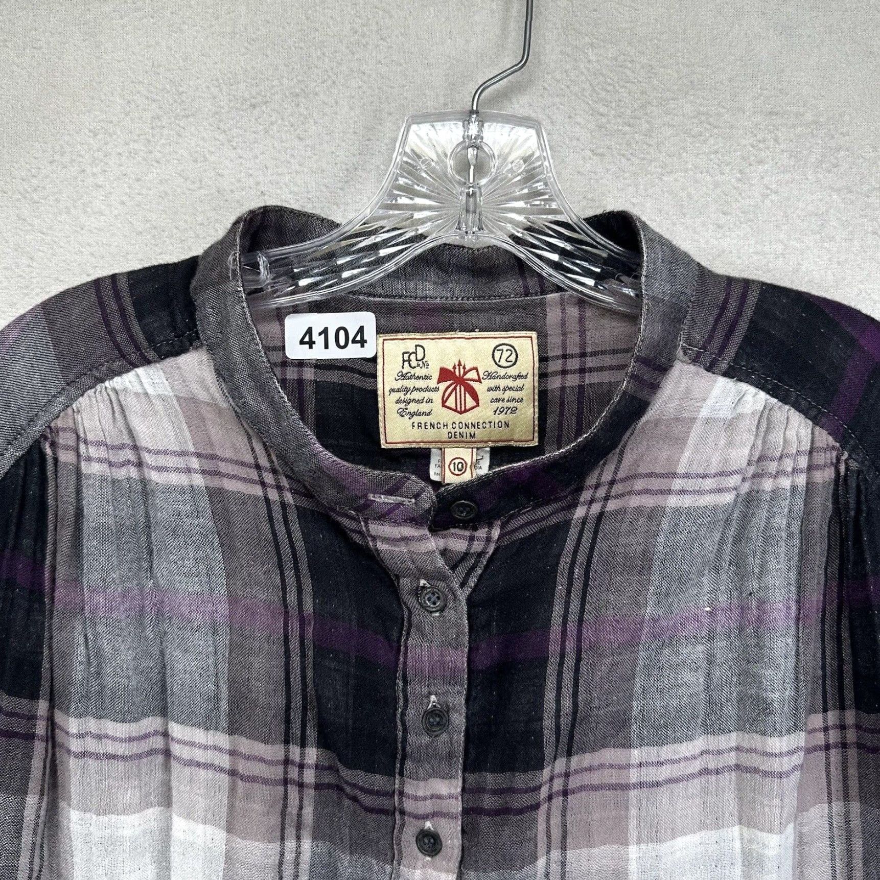French Connection French Connection Women Plaid Shirt Extra Large XL Soft Pockets Size L / US 10 / IT 46 - 2 Thumbnail