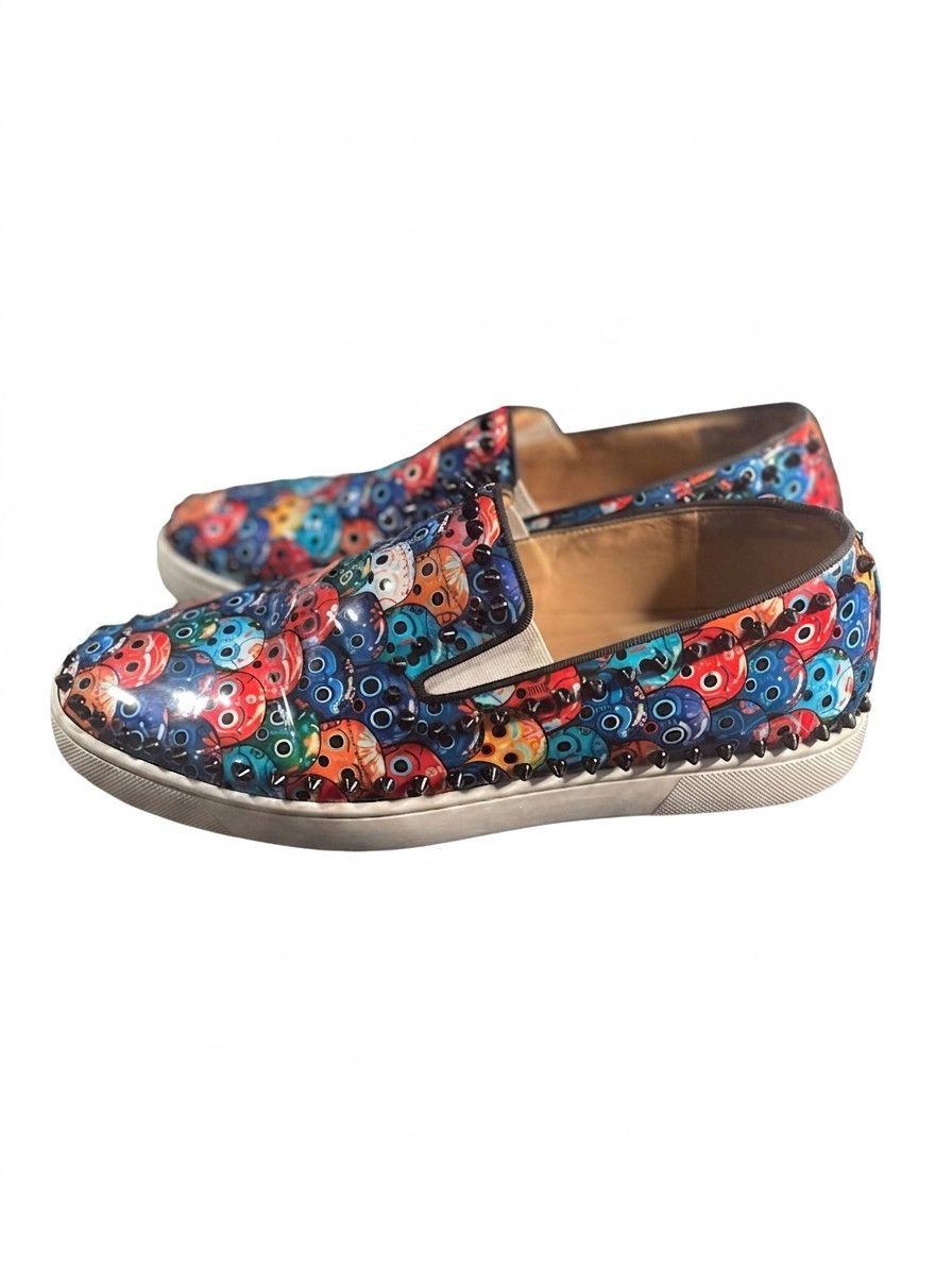 Christian Louboutin Christian Louboutin Roller Boat Skull Spikes Slip-On SZ 44 Size US 10.5 / EU 43-44 - 1 Thumbnail