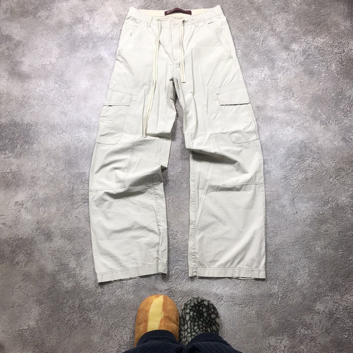 Vintage Vintage Y2K Baggy Cargo Pants Skater Streetwear Cream 30 Size US 30 / EU 46 - 1 Thumbnail