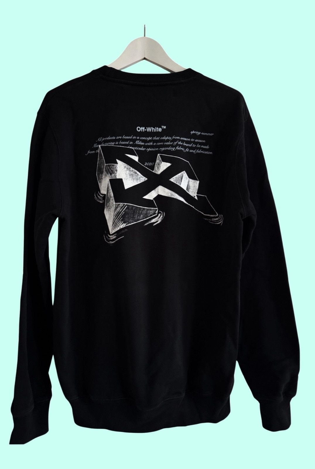 Off-White Off-White Black Graphic Sweatshirt Crewneck Size US XS / EU 42 / 0 - 1 Thumbnail
