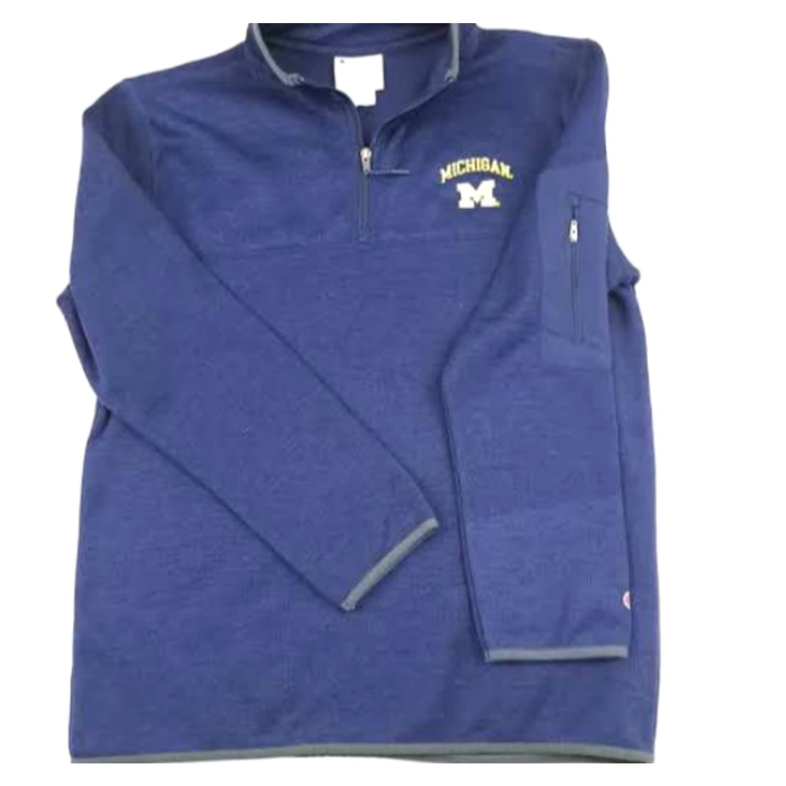 Champion Champion 1/4 Zip Fleece Pullover University Michigan Wolverines Men LG Blue Size US L / EU 52-54 / 3 - 3 Thumbnail