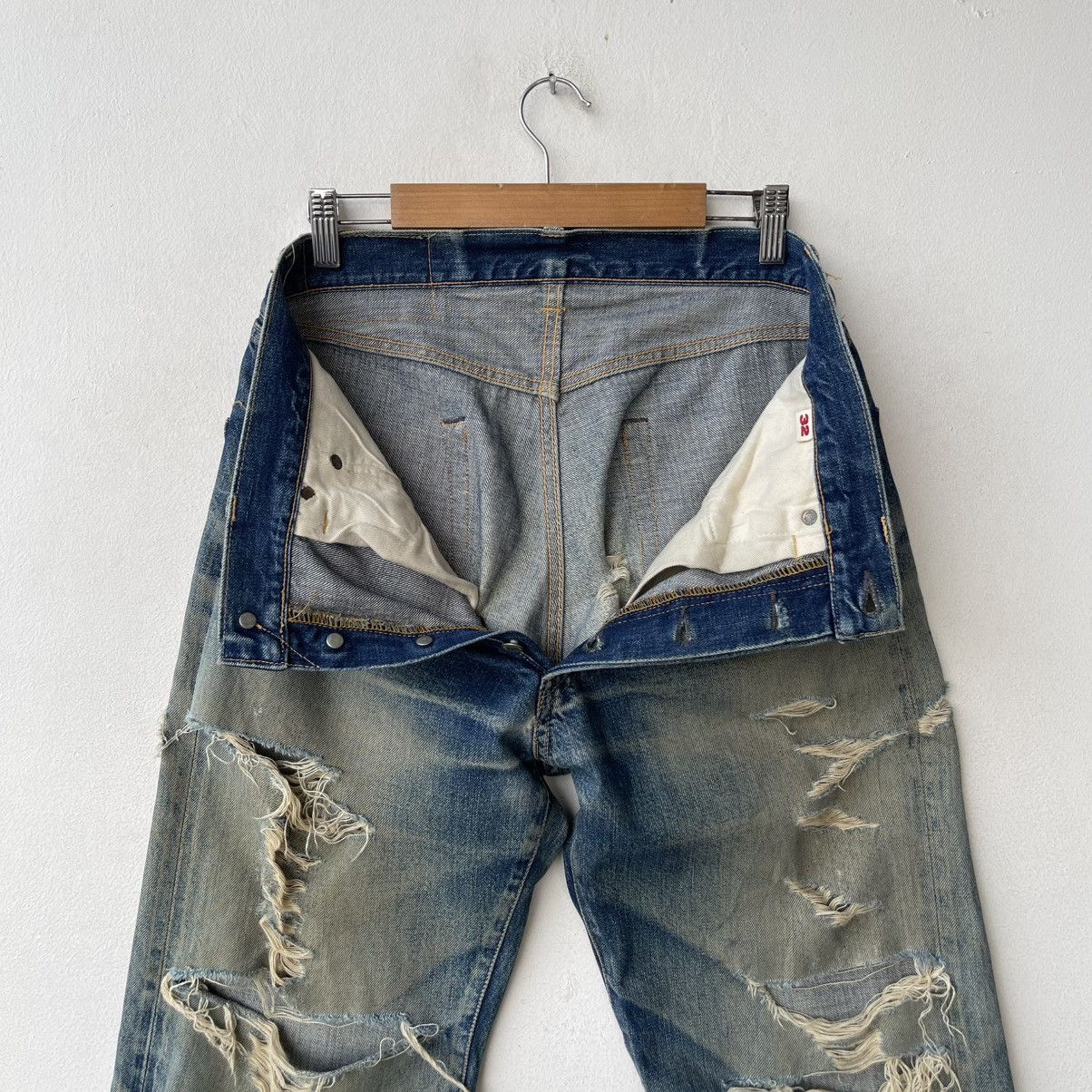 Iron Heart Trashed Hollywood Ranch Market x Iron Heart Selvedge Denim Size US 32 / EU 48 - 16 Thumbnail