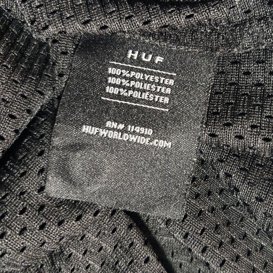 Huf HUF Men's Bronx Henley Black Mesh Baseball Jersey Shirt | S Size US S / EU 44-46 / 1 - 13 Thumbnail