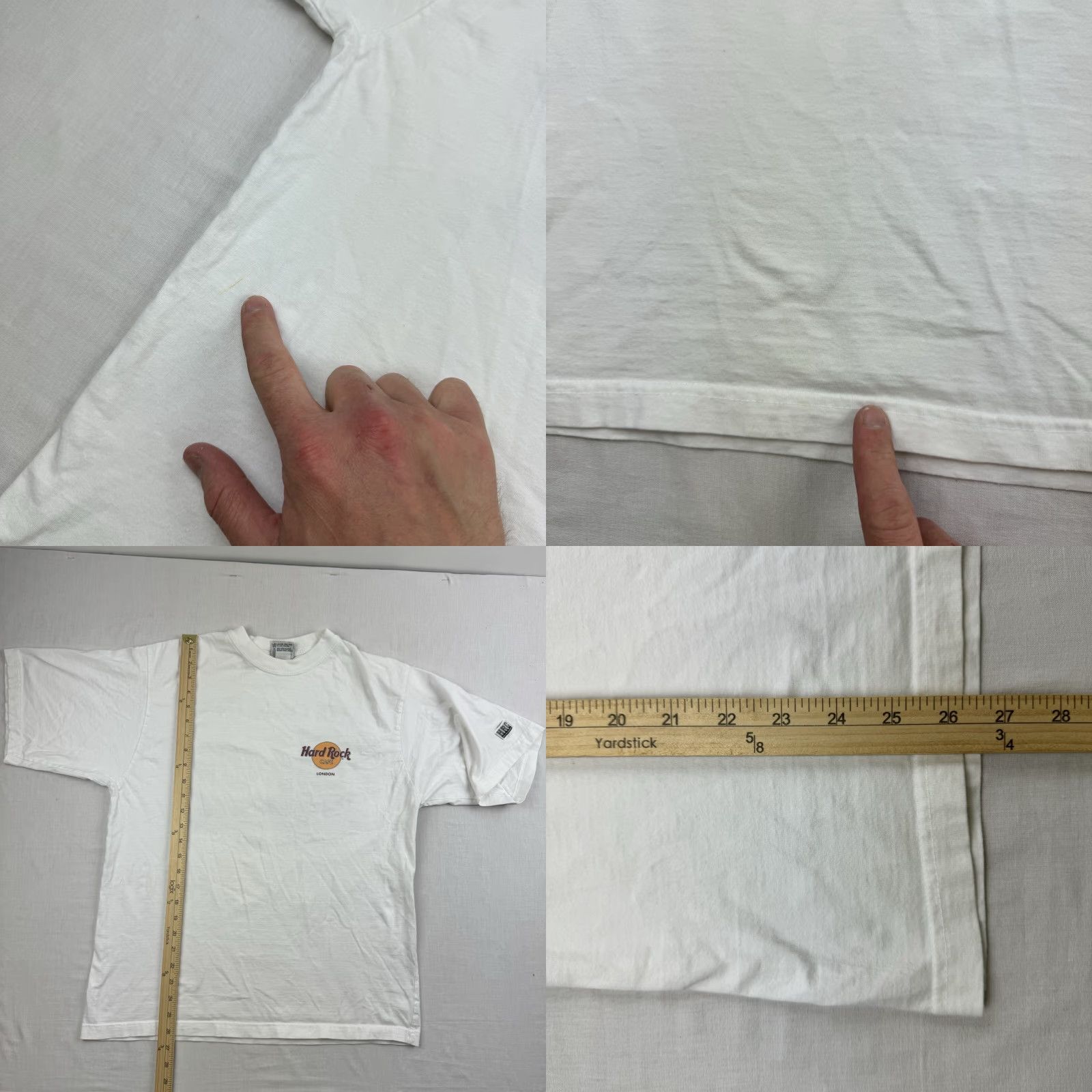 Hard Rock Cafe Vintage Hard Rock Cafe Shirt Adult Large White London The Original 90s Music Size US L / EU 52-54 / 3 - 8 Thumbnail