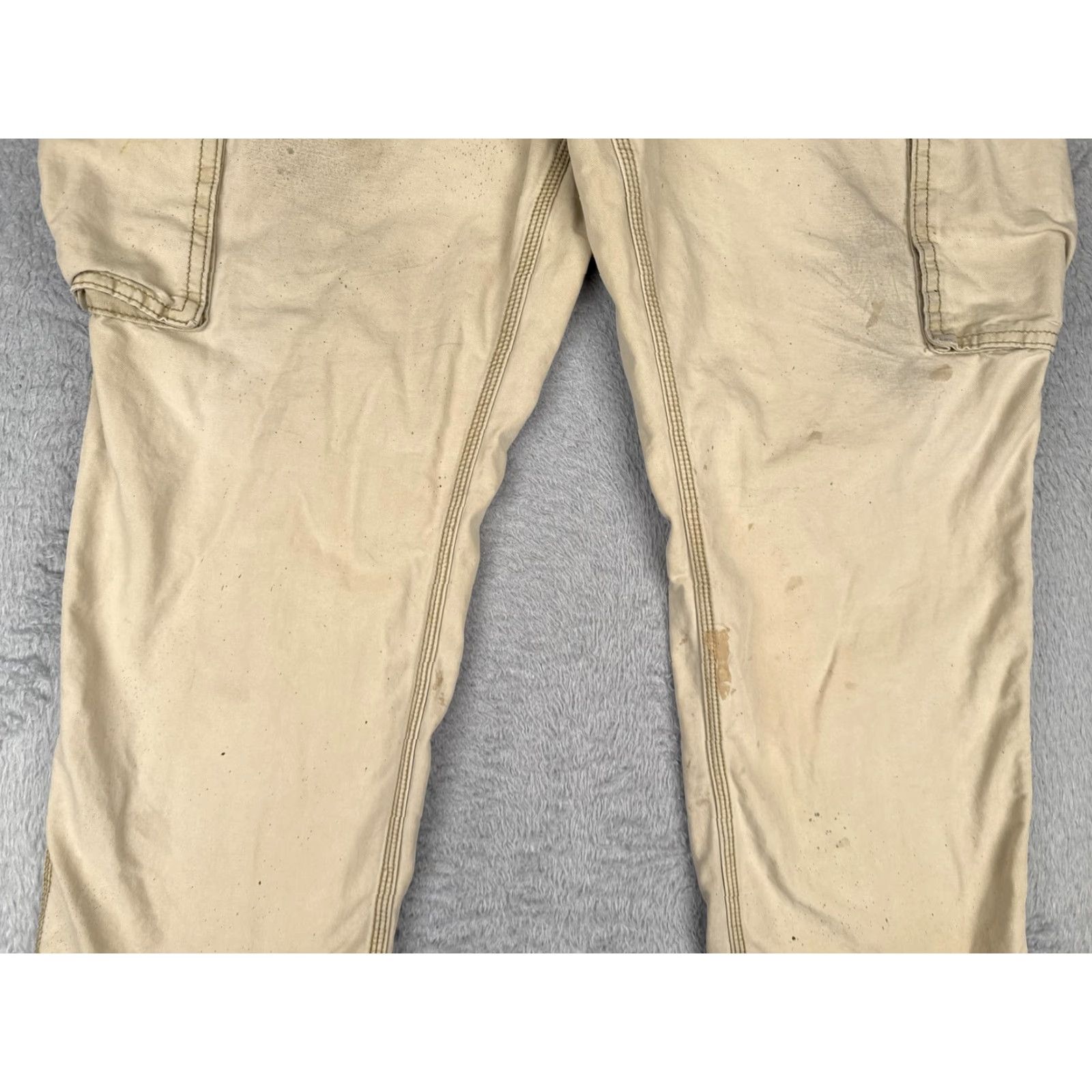 Carhartt Carhartt Mens Pants 40x32 Tan Cargo Canvas Relaxed Straight Workwear Utility Size US 40 / EU 56 - 3 Thumbnail