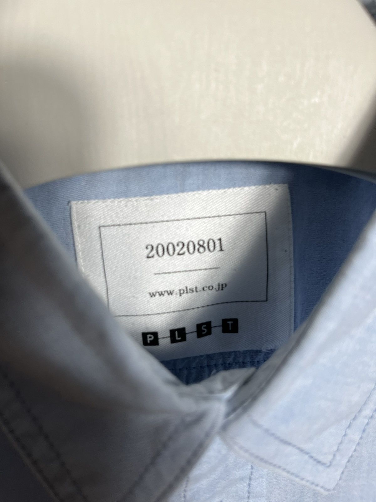 Japanese Brand 20020801 mens shirt blue PLST long sleeve button ups Size US S / EU 44-46 / 1 - 4 Thumbnail