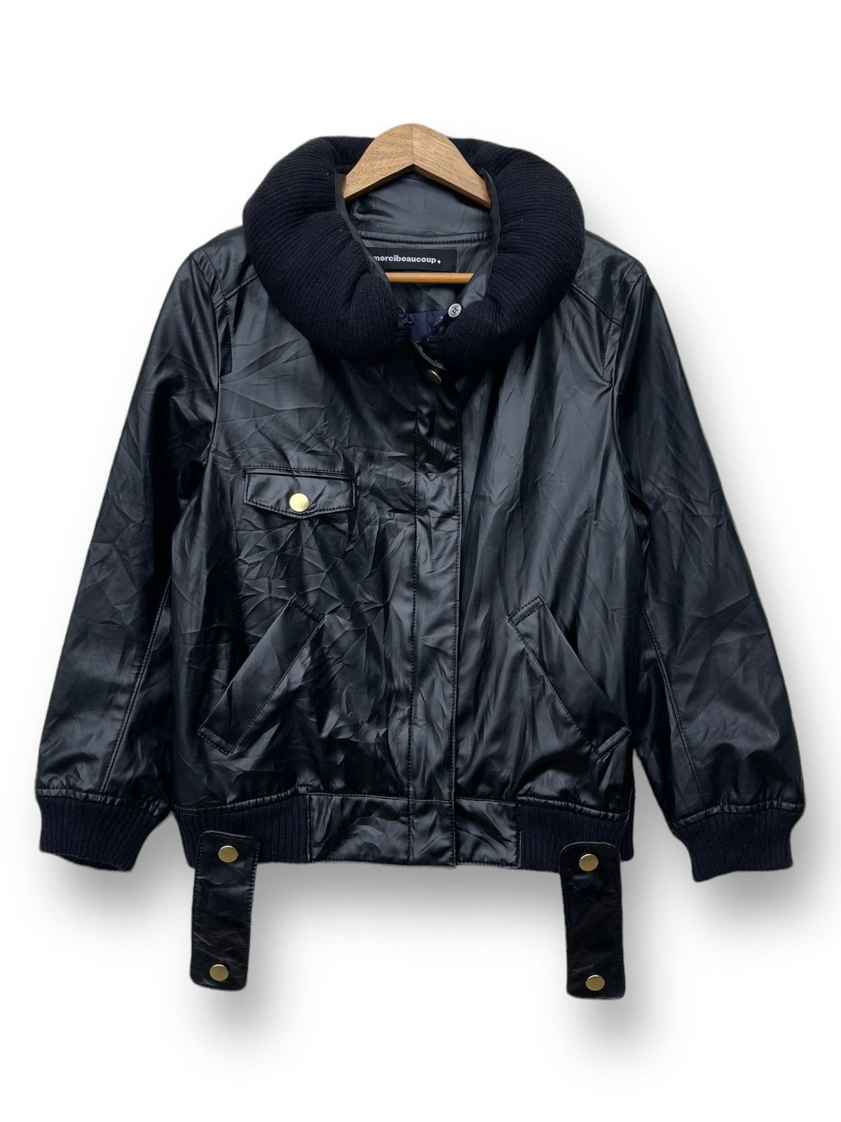 mercibeaucoup Mercibeaucoup by Issey Miyake Pu Leather Bomber Jacket Size M / US 6-8 / IT 42-44 - 5 Thumbnail