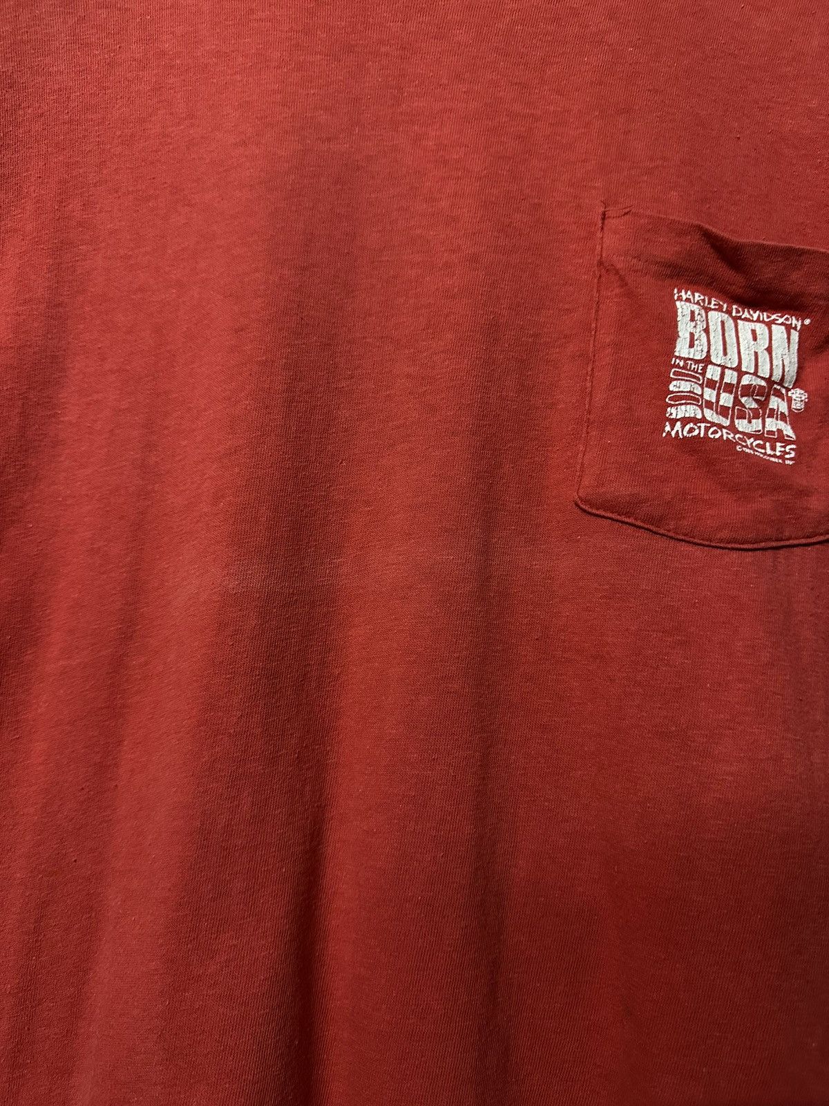 Harley Davidson Vintage 80s Harley Davidson Born Pocket By Stedman Tee Size US L / EU 52-54 / 3 - 7 Thumbnail