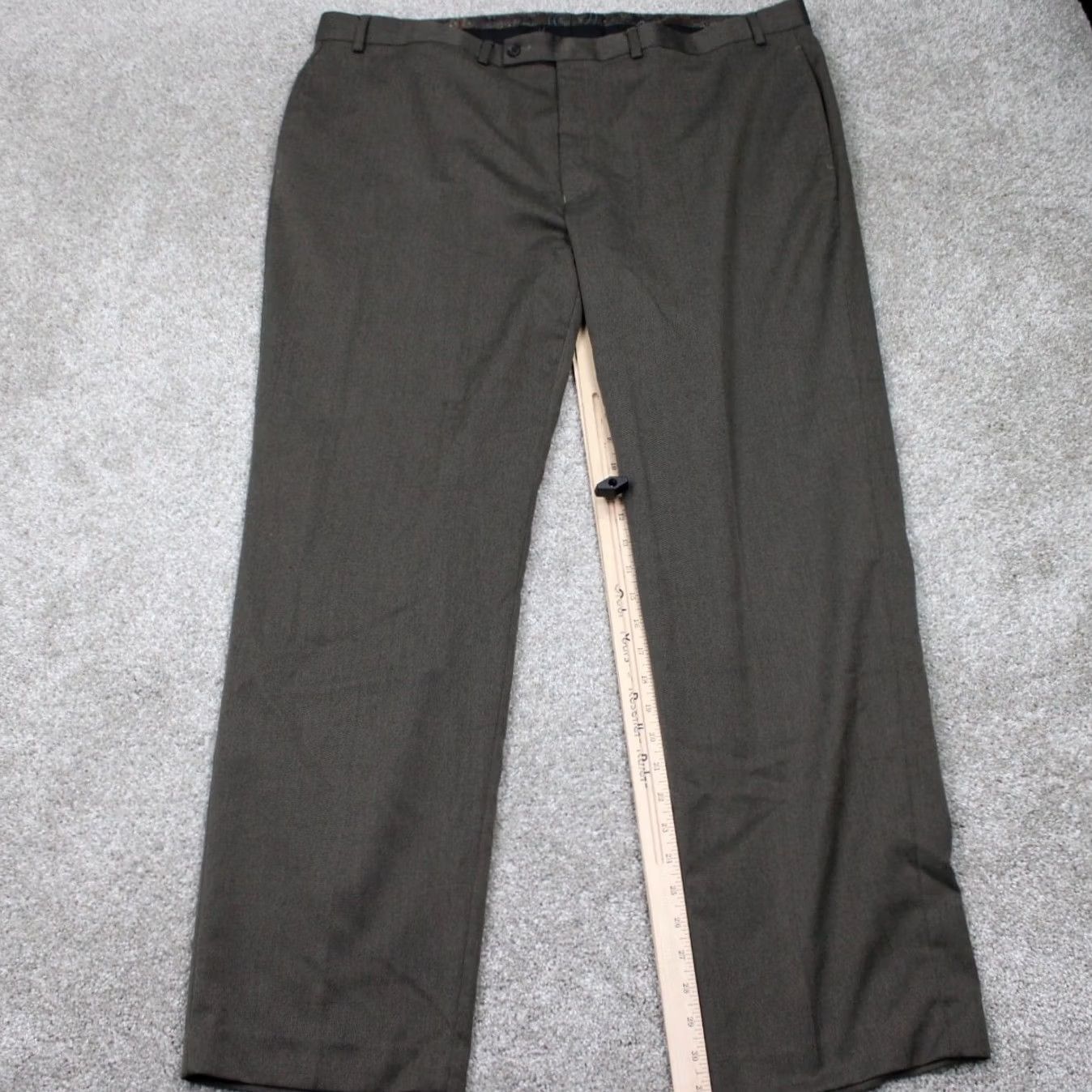 Ralph Lauren LAUREN Ralph Lauren Dress Pants Mens 42x32 Brown Flat Front Polyester/Rayon Dress Pants Mens 42 Brown Regular N/A Size US 42 / EU 58 - 3 Thumbnail