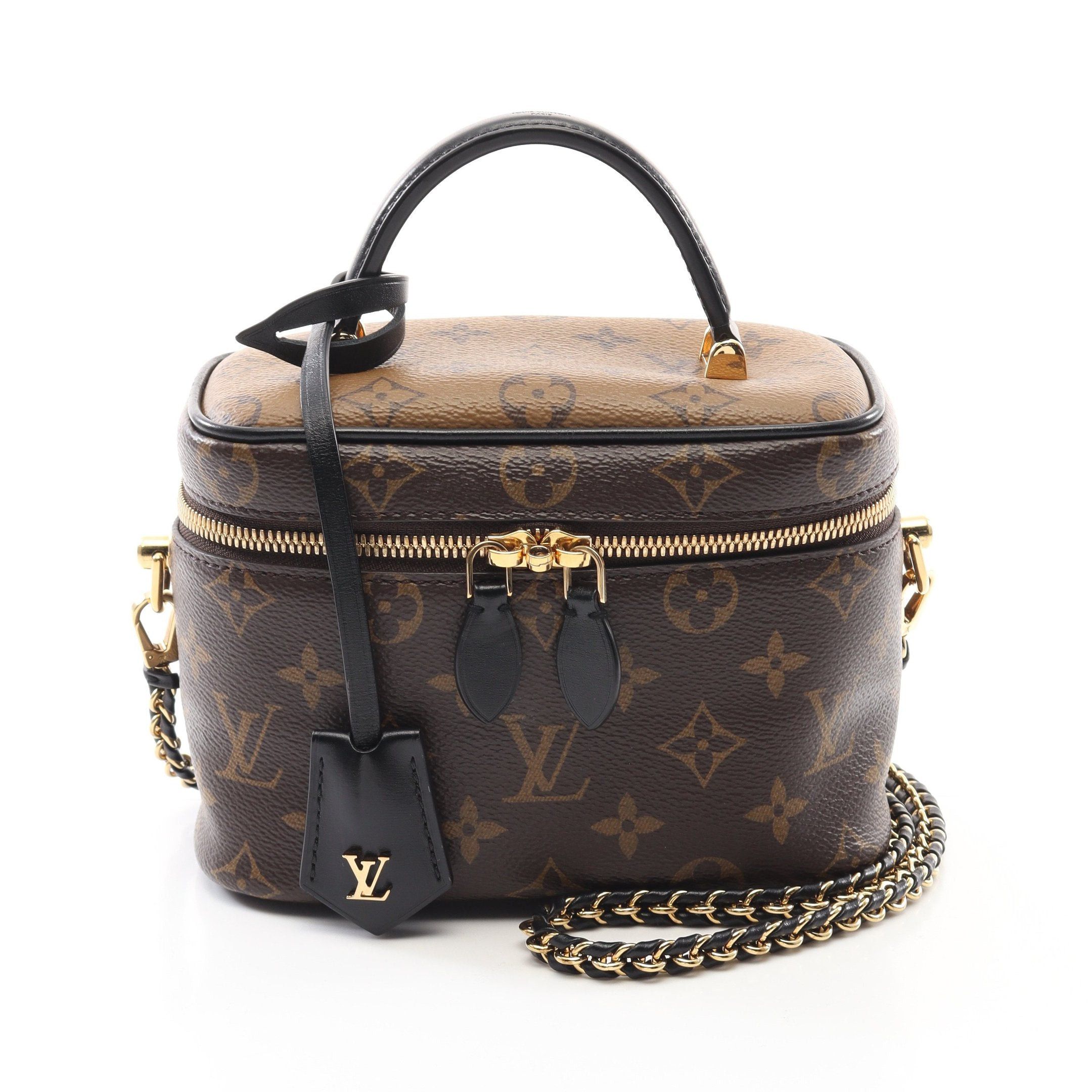Louis Vuitton Louis Vuitton Vanity Nv Pm Monogram Reverse Handbag Bag Leather Brown Black Size ONE SIZE - 1 Thumbnail