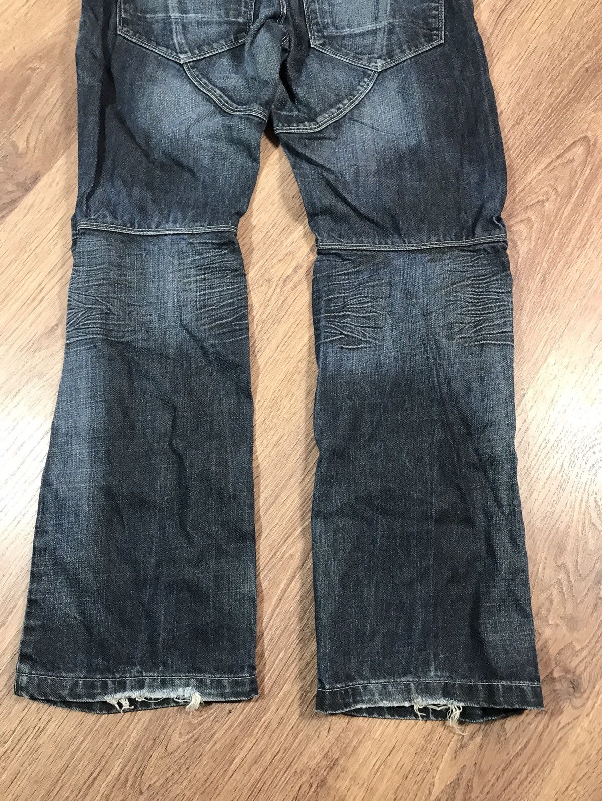 Japanese Brand × Vintage Vintage Double Knee Distressed Denim Pants Size US 30 / EU 46 - 9 Thumbnail