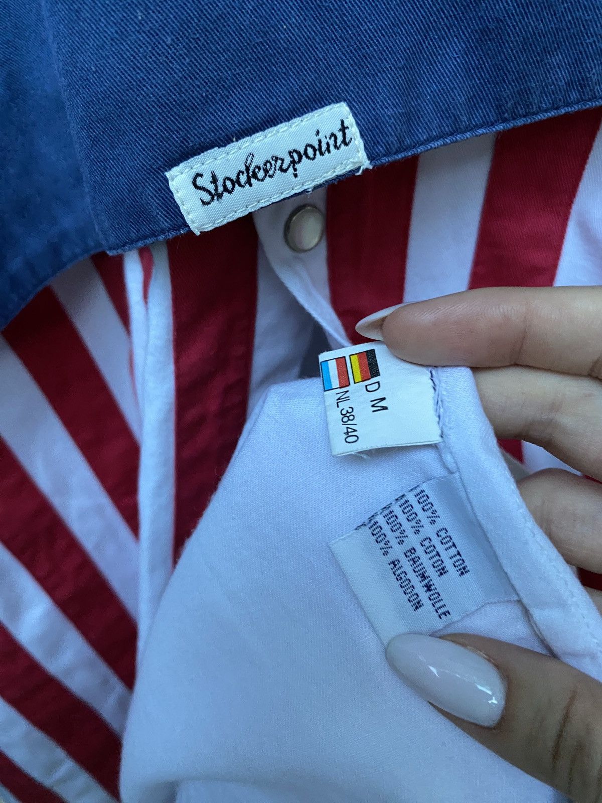 Vintage Vintage 90s Stockerpoint Biker Shirt USA Flag Size US M / EU 48-50 / 2 - 9 Thumbnail