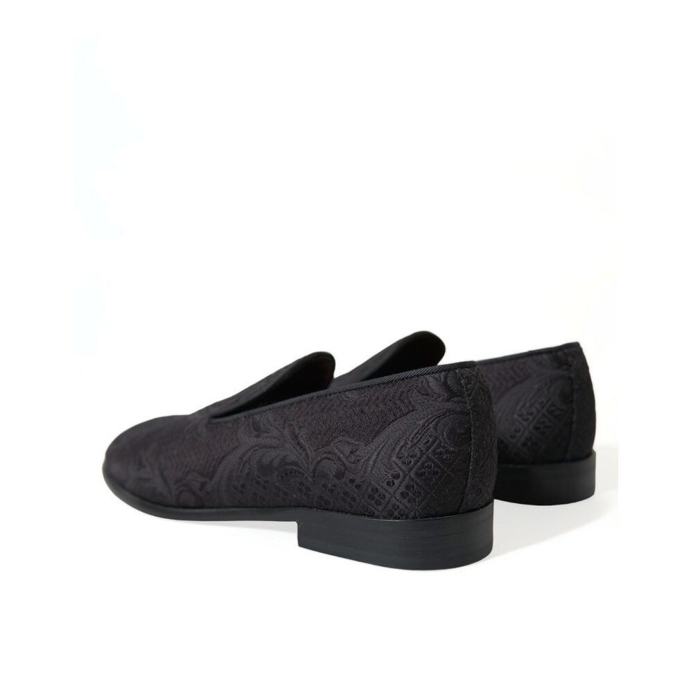 Dolce & Gabbana Dolce & Gabbana Elegant Black Brocade Dress Loafers Size US 7.5 / EU 40-41 - 4 Thumbnail