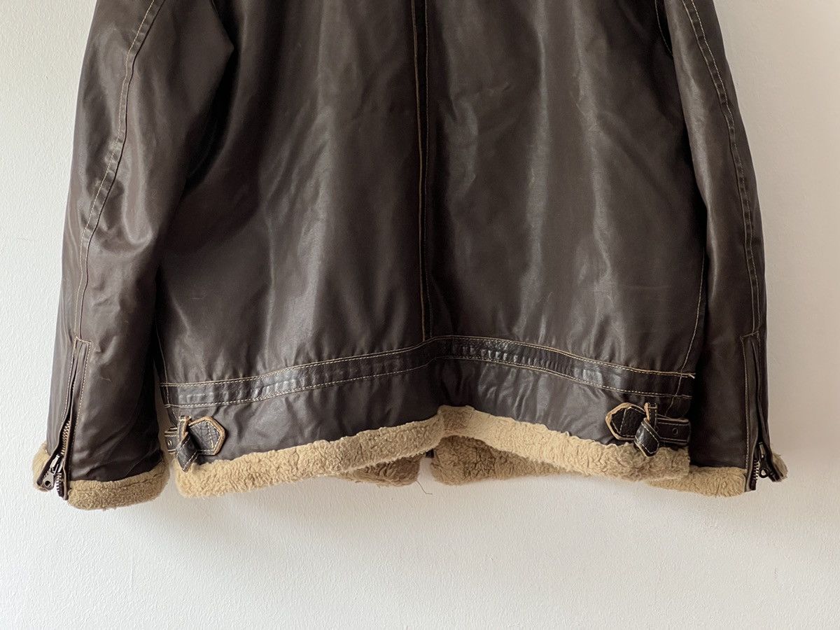 Diesel × Japanese Brand × Vintage Diesel DMB 1955 Vintage Waxed Cotton & Shearling Jacket Size US XL / EU 56 / 4 - 9 Thumbnail