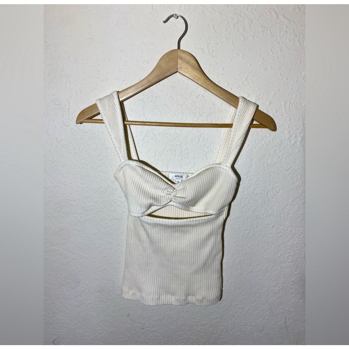 Agolde AGOLDE ISLA CUT OUT TANK‎ - FROSTING ( XS ) Size XS / US 0-2 / IT 36-38 - 2 Thumbnail