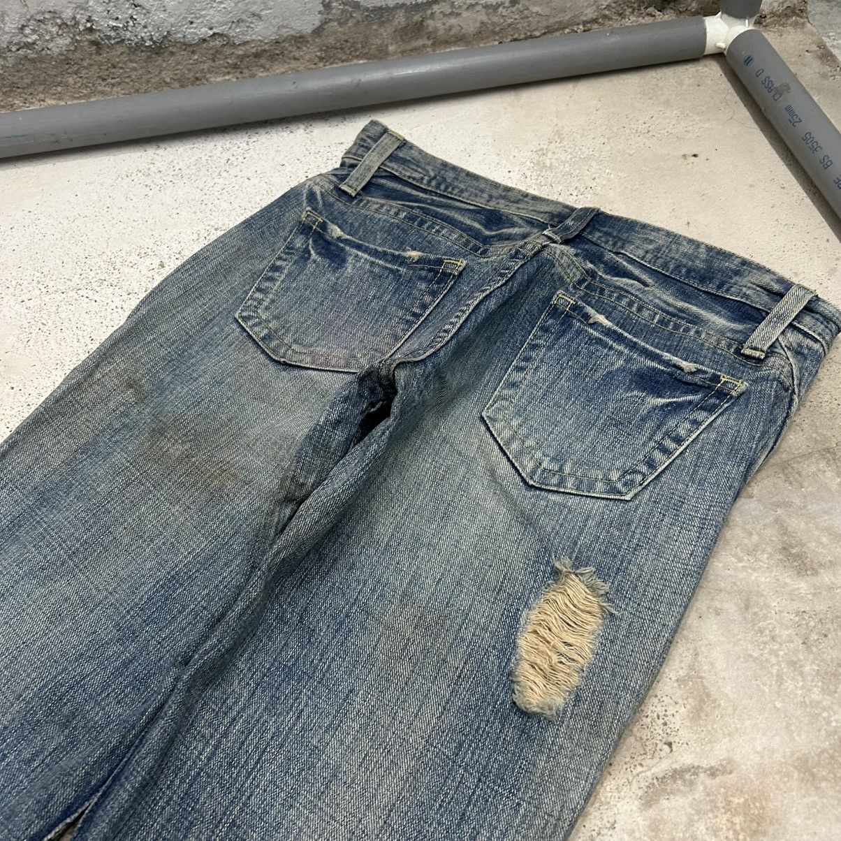 Hysteric Glamour Japanese brand Flared Distressed Jeans Size US 30 / EU 46 - 9 Thumbnail