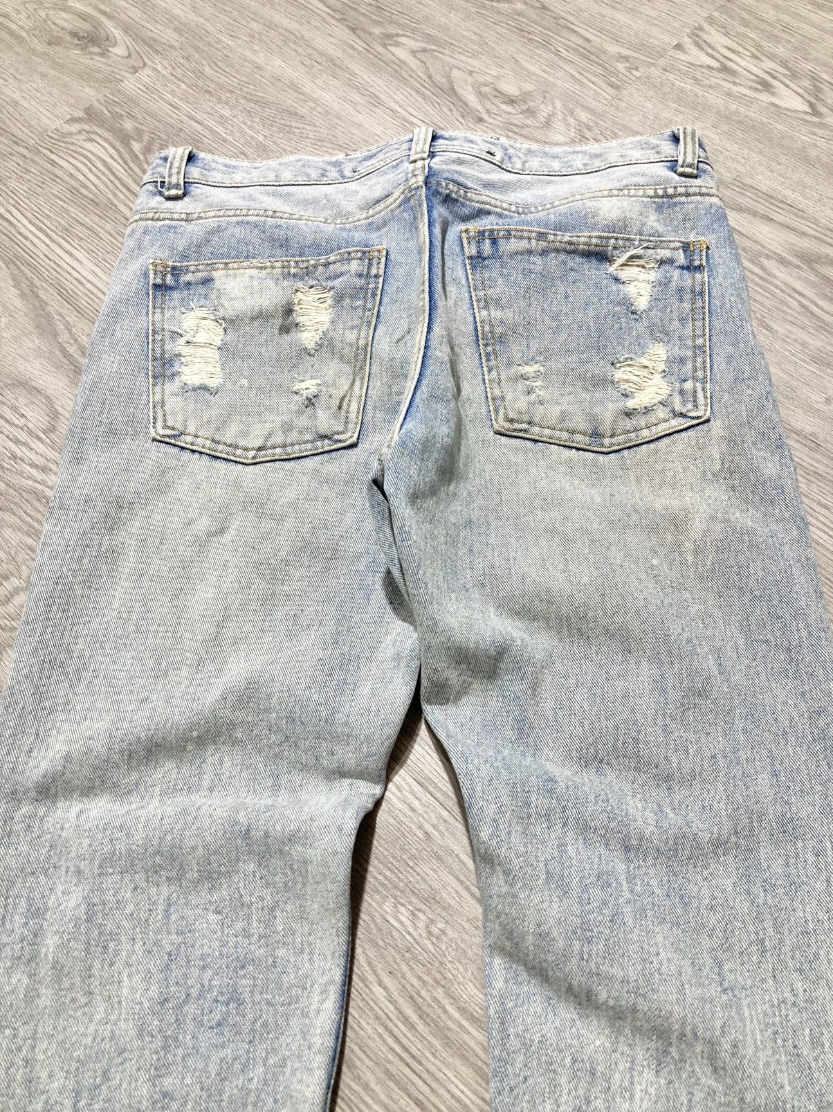 If Six Was Nine 2000s Idun Distressed Ripped Denim Blue Jeans Lgb Punk Style Size US 30 / EU 46 - 15 Thumbnail