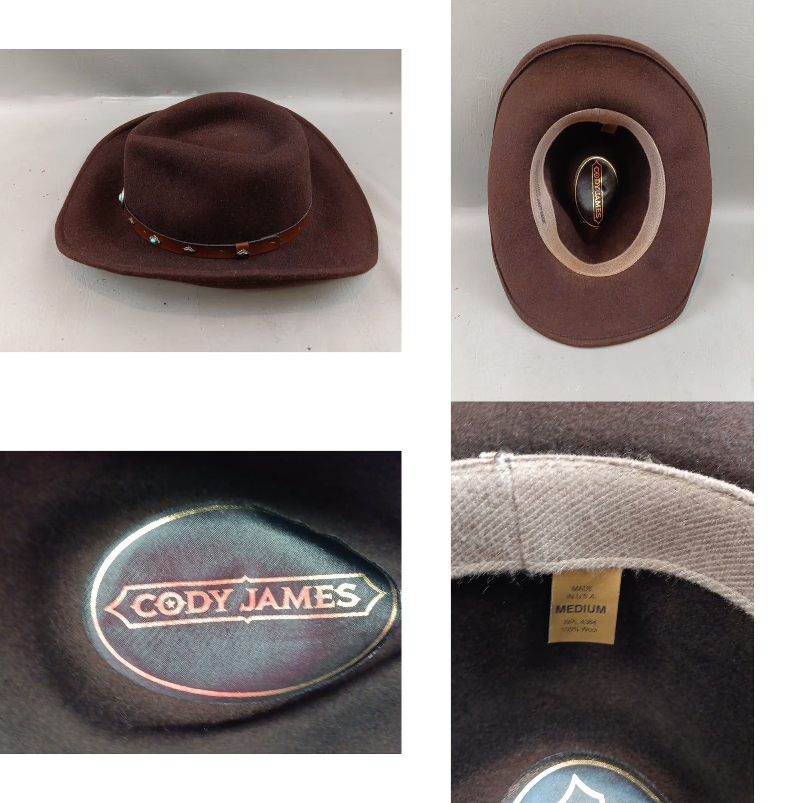 Cody James Cody James Santa Ana Cowboy Hat M Brown Wool Western Exculsive for Boot Barn USA Mens Size ONE SIZE - 10 Thumbnail