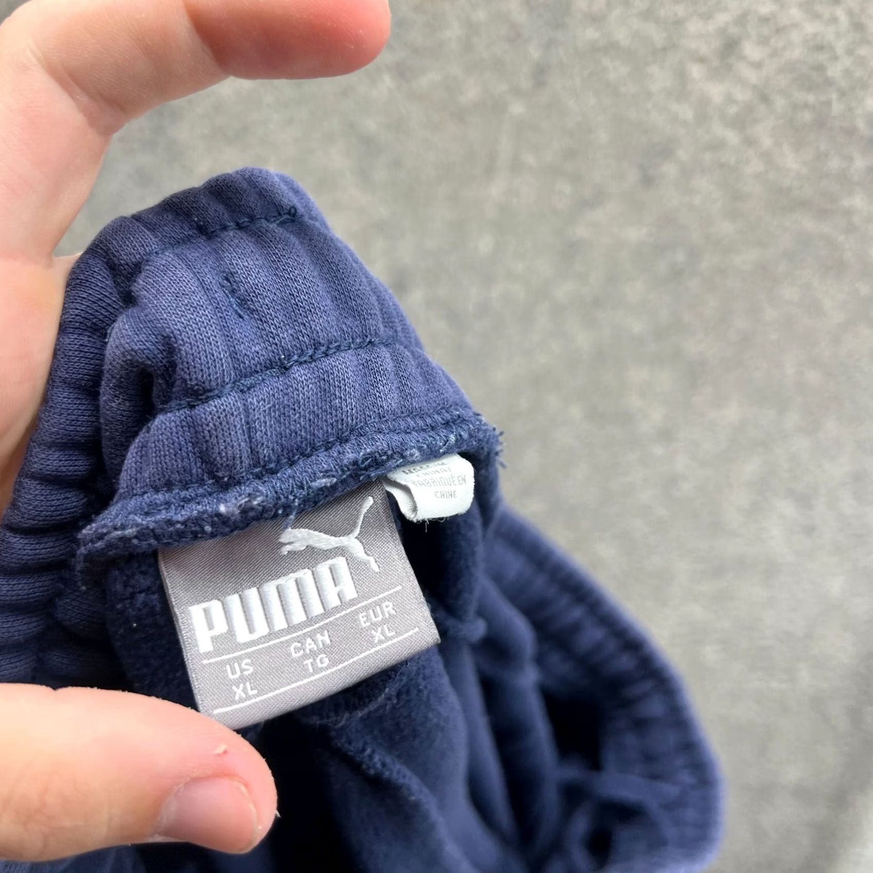 Puma Puma Jogger Mens XL Blue Navy Fleece Sweatpants Athletic Tapered Drawstring Pockets Size US 36 / EU 52 - 7 Thumbnail