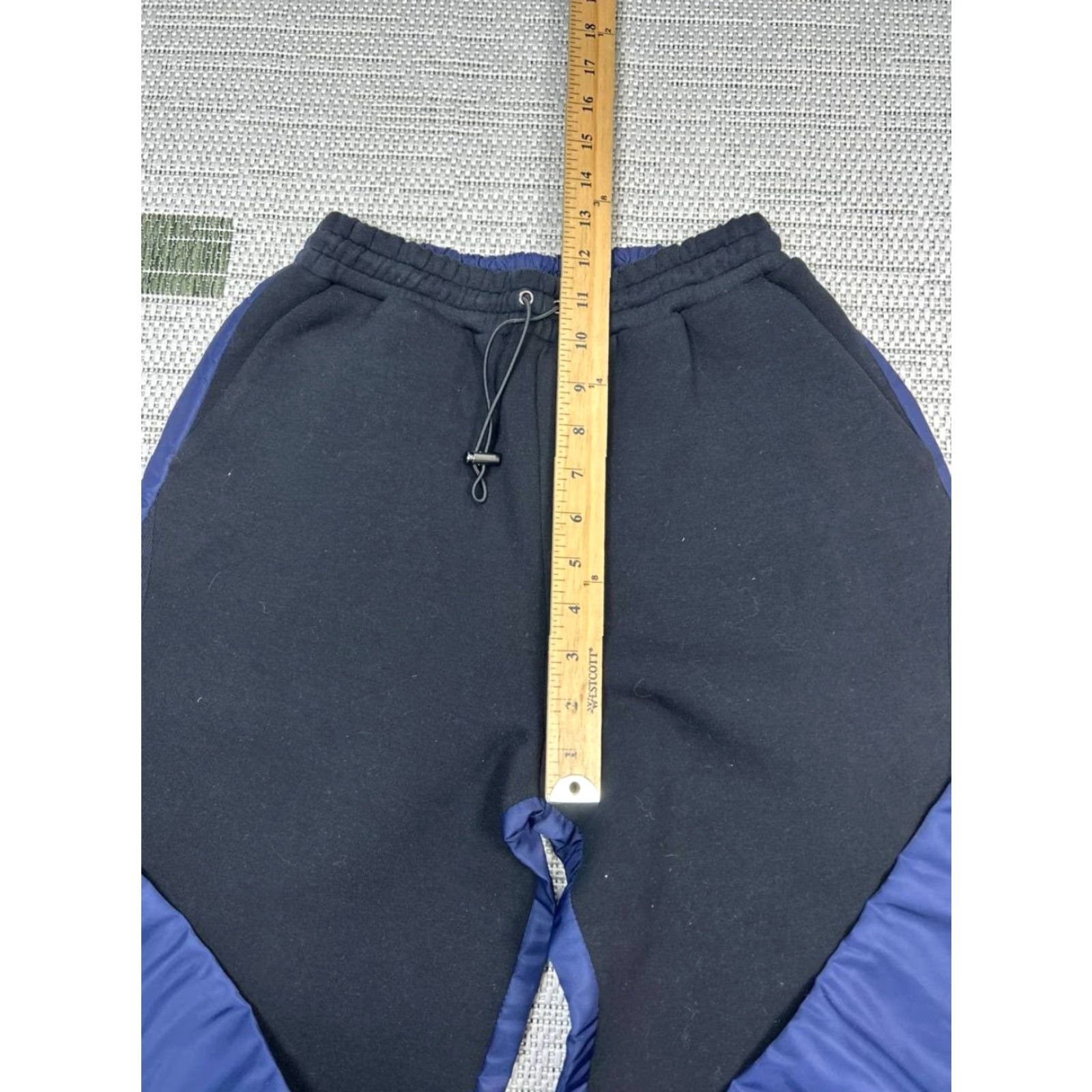 Zara Zara Pants Womens Small Navy Blue Black Colorblock Drawstring Sweatpants S Multicolor - Front Flat Front Size 28" / US 6 / IT 42 - 4 Thumbnail