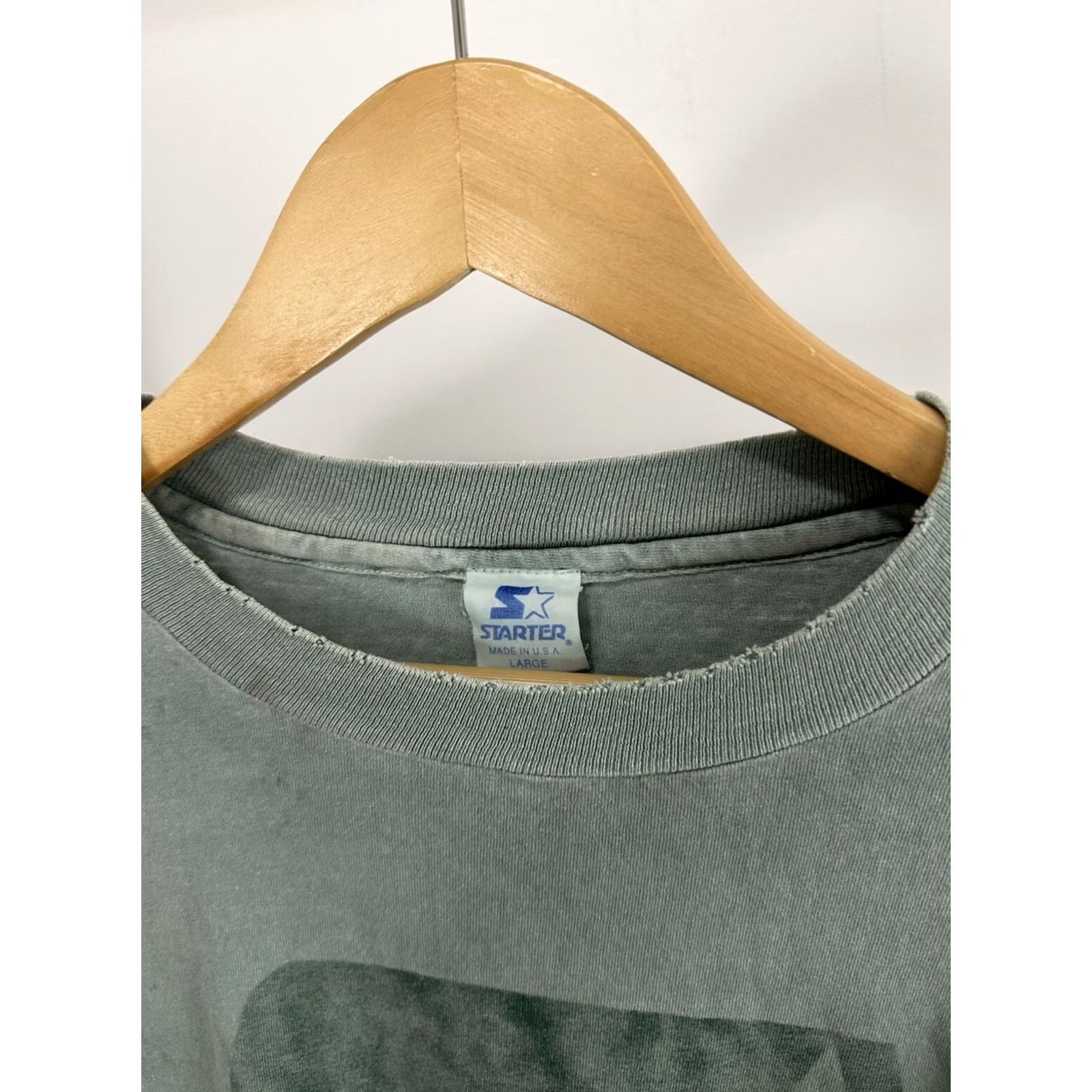 Starter VTG Starter T-Shirt Logo Cotton 90s Green L Mens Vintage Promo Big Logo Faded Worn Single Stitch Short Sleeve Size L Size US L / EU 52-54 / 3 - 5 Thumbnail