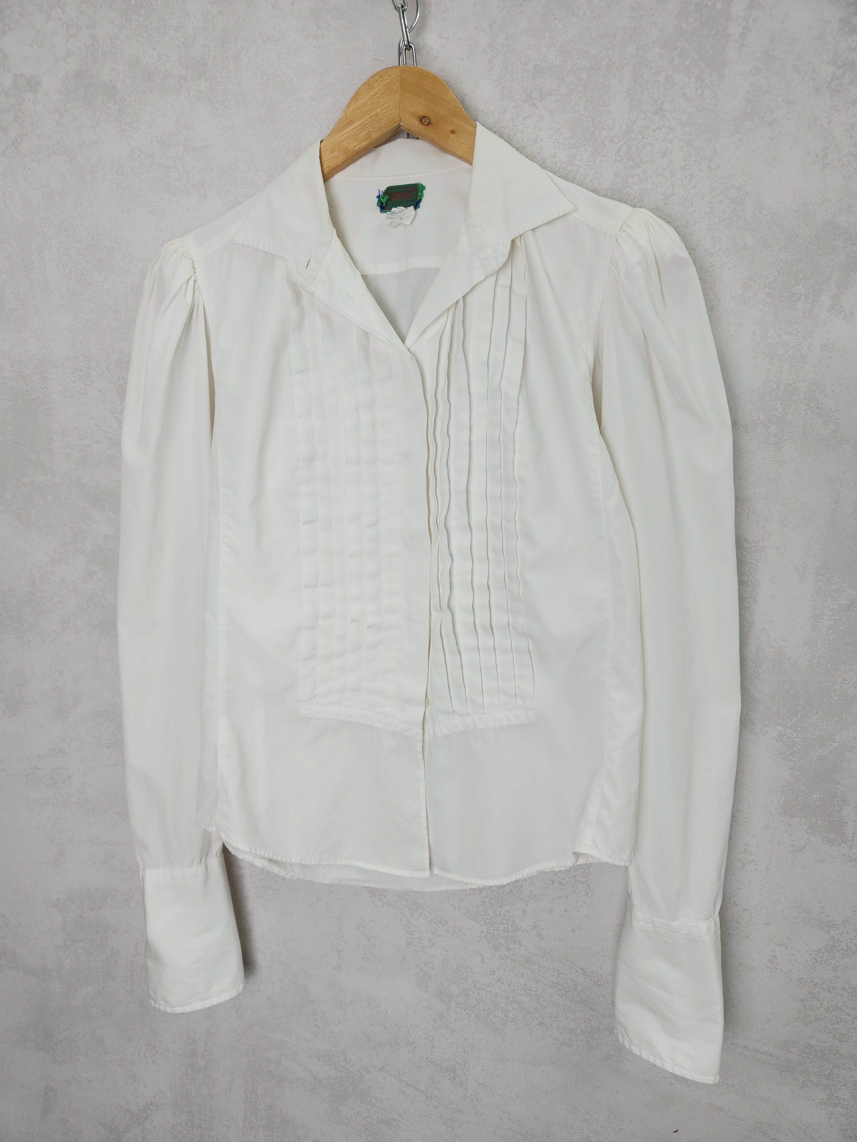 Kenzo Vintage Kenzo Jeans victorian style cotton shirt button ups Size M / US 6-8 / IT 42-44 - 2 Thumbnail