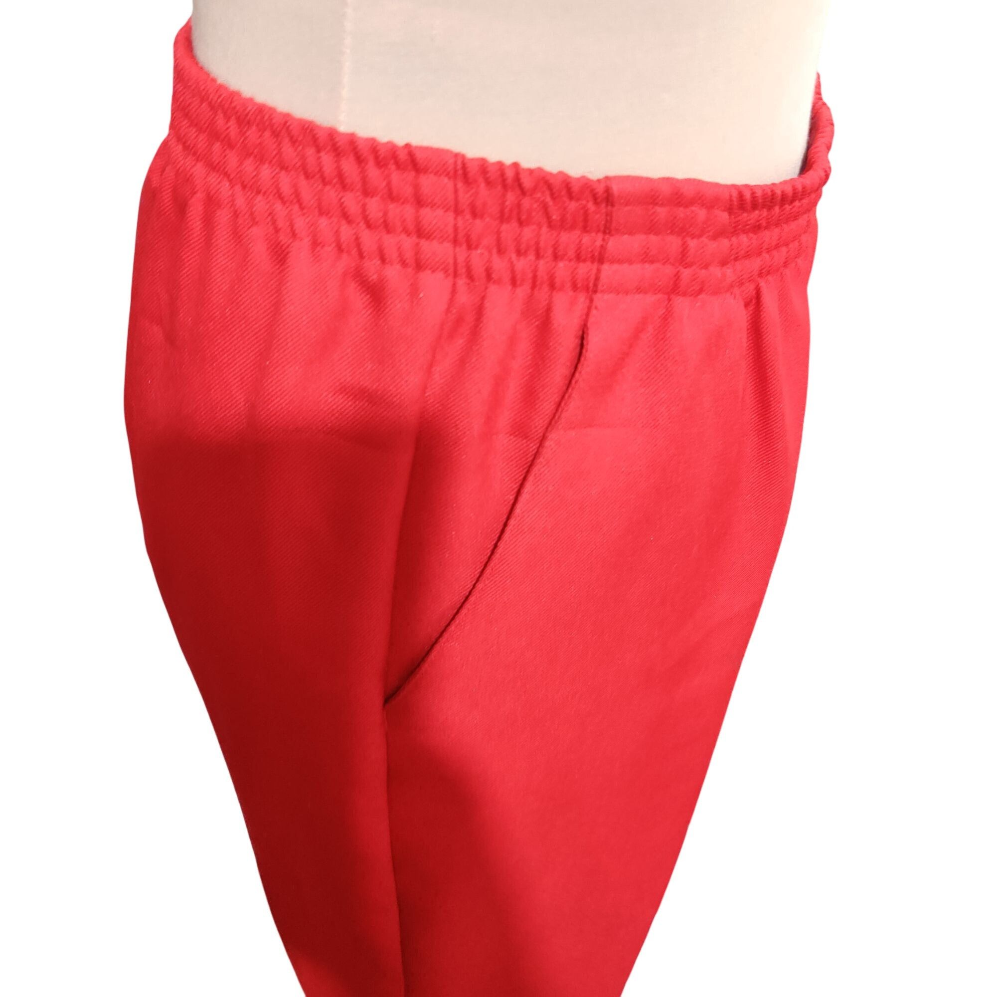 Vintage Donnkenny 14P Red Pull-On Pants Petite Classic Fit Trousers Size 30" / US 8 / IT 44 - 3 Thumbnail