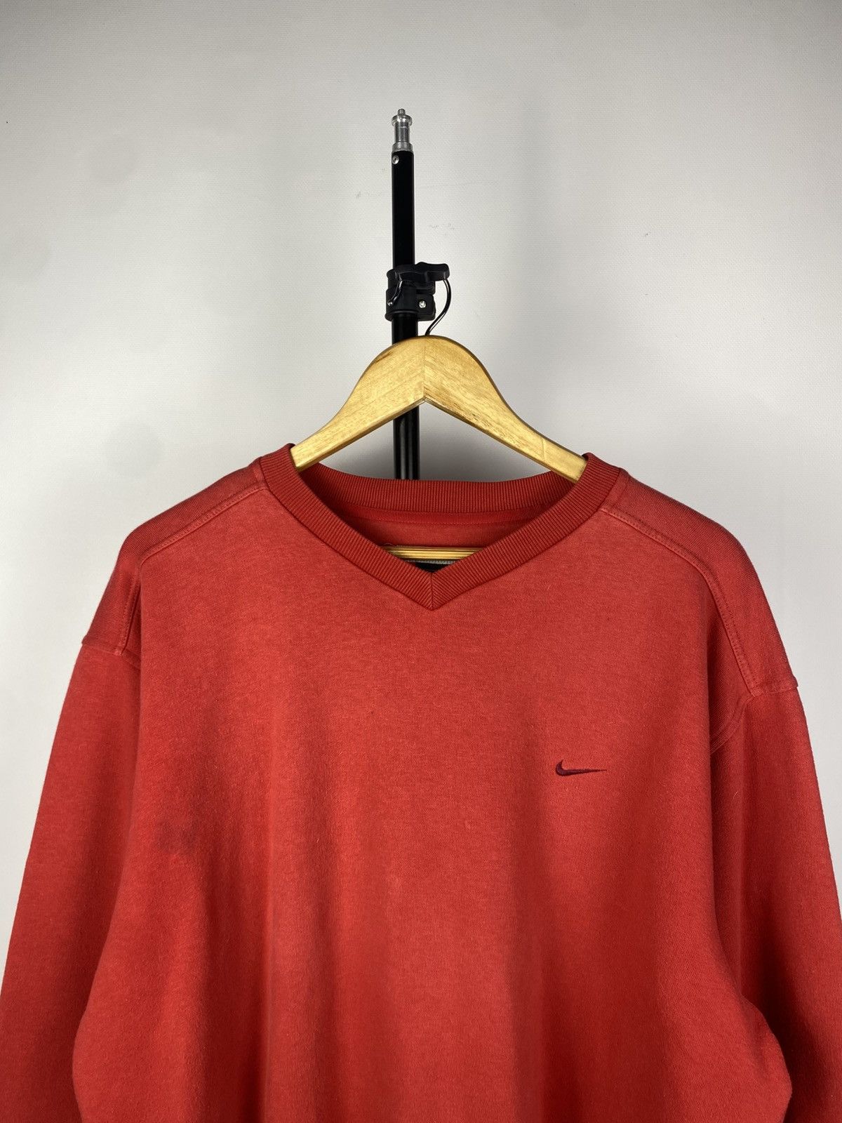 Nike × Vintage Vintage 90s Nike V-Neck sweatshirt sweater Size US L / EU 52-54 / 3 - 2 Thumbnail
