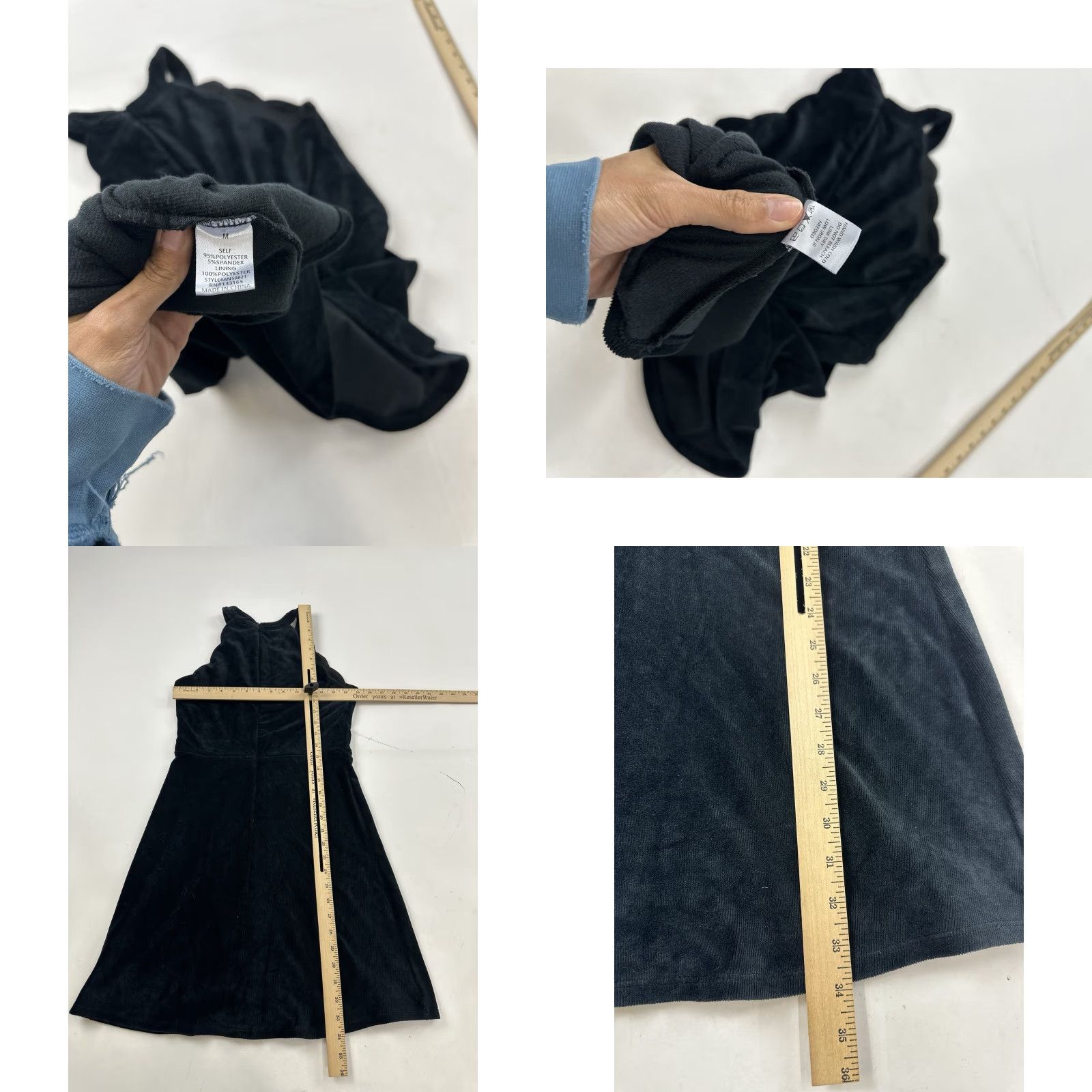 Vintage VINTAGE Altar’d State Dress Women’s M Medium Black Scallop Halter Office Siren Size M / US 6-8 / IT 42-44 - 8 Thumbnail