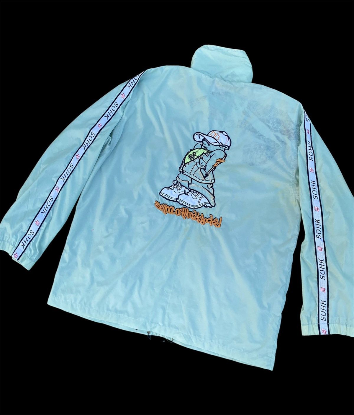 JNCO × Rap Tees Sohk School of Hard Knock Hiphop Embroidery Windbreaker Size US XL / EU 56 / 4 - 8 Thumbnail