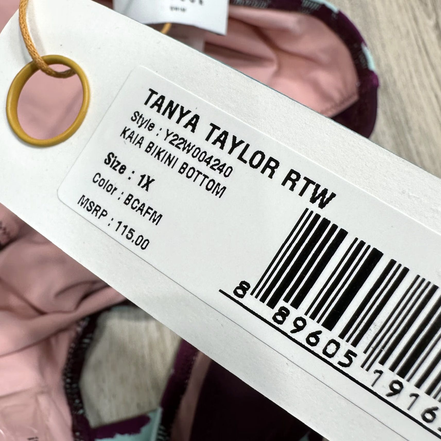 Tanya Taylor Tanya Taylor Swim Kaia Bikini Bottom High Waist Purple Blue 1X NWT Plus Size Womens Swimsuit Bottom Recycled Polyamide MSRP 15 Size 40" / US 18 - 5 Thumbnail