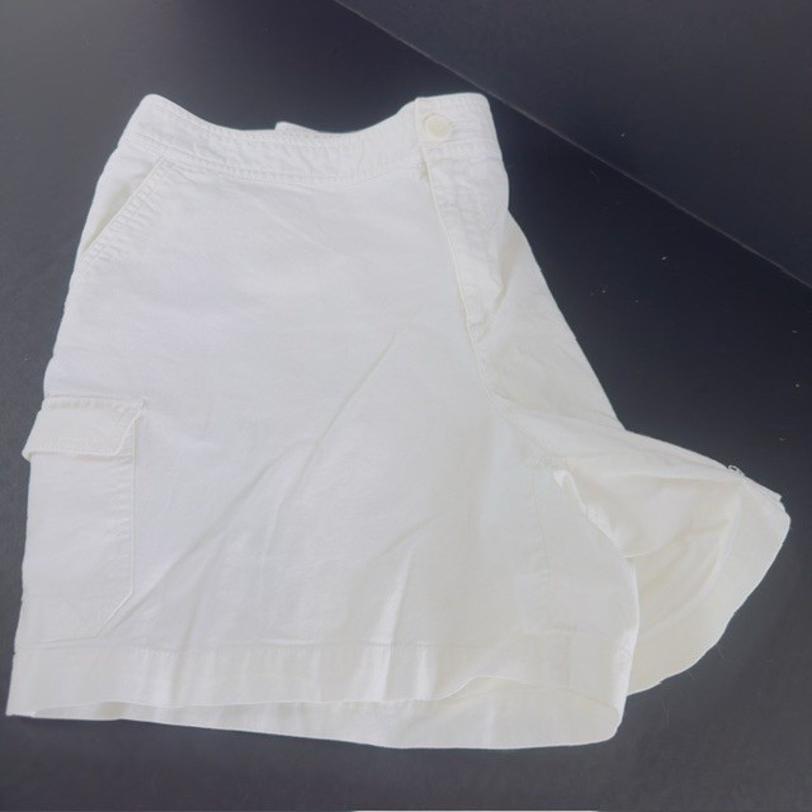 Dockers Dockers Womens White Cotton/Spandex Shorts 16 Cargo Mom VTG Size 38" / US 16 / IT 52 - 5 Thumbnail