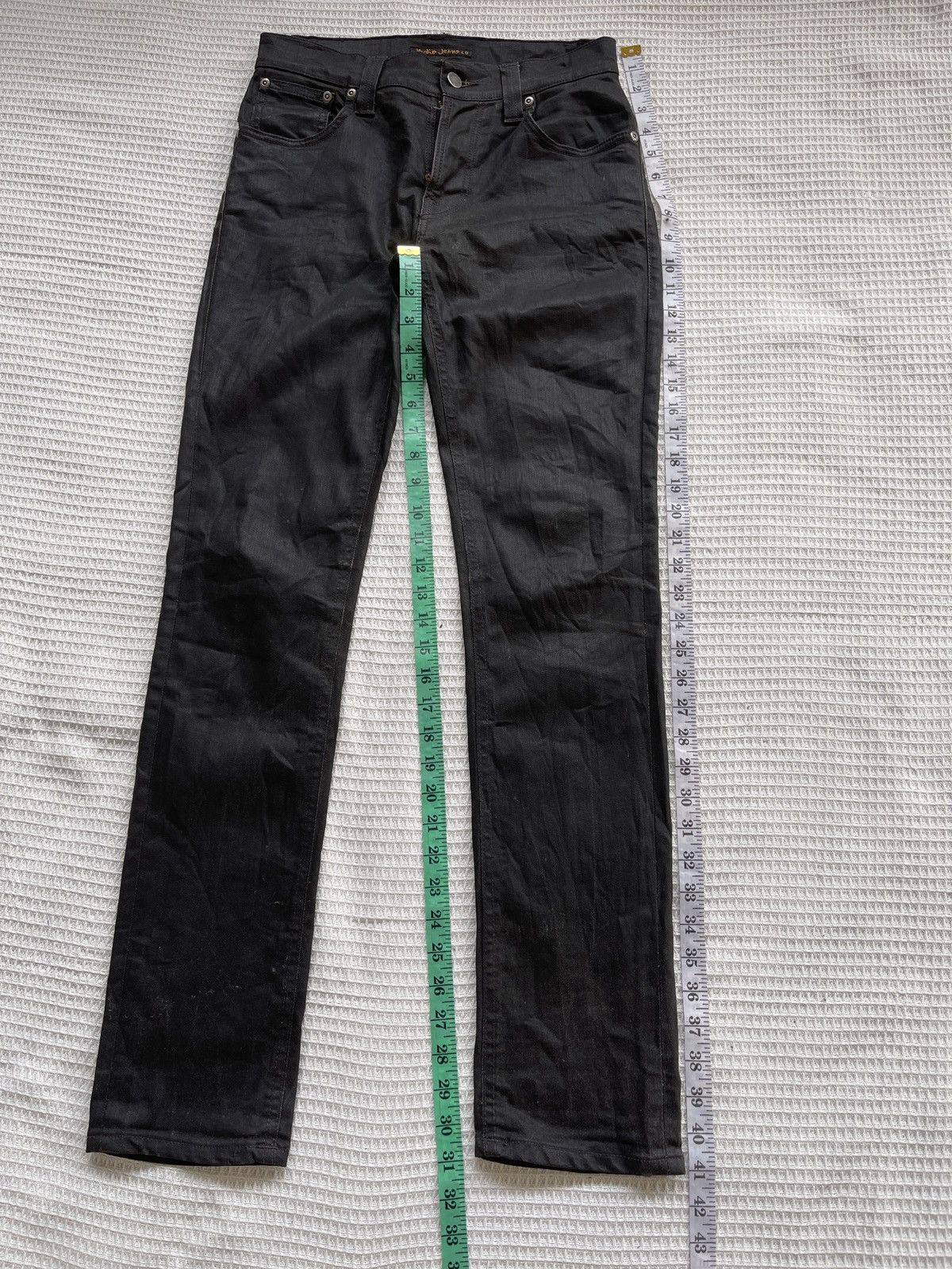 Jean Rare🔥Nudie Jeans Thin Finn Skinny Black Jeans Size US 29 - 20 Thumbnail