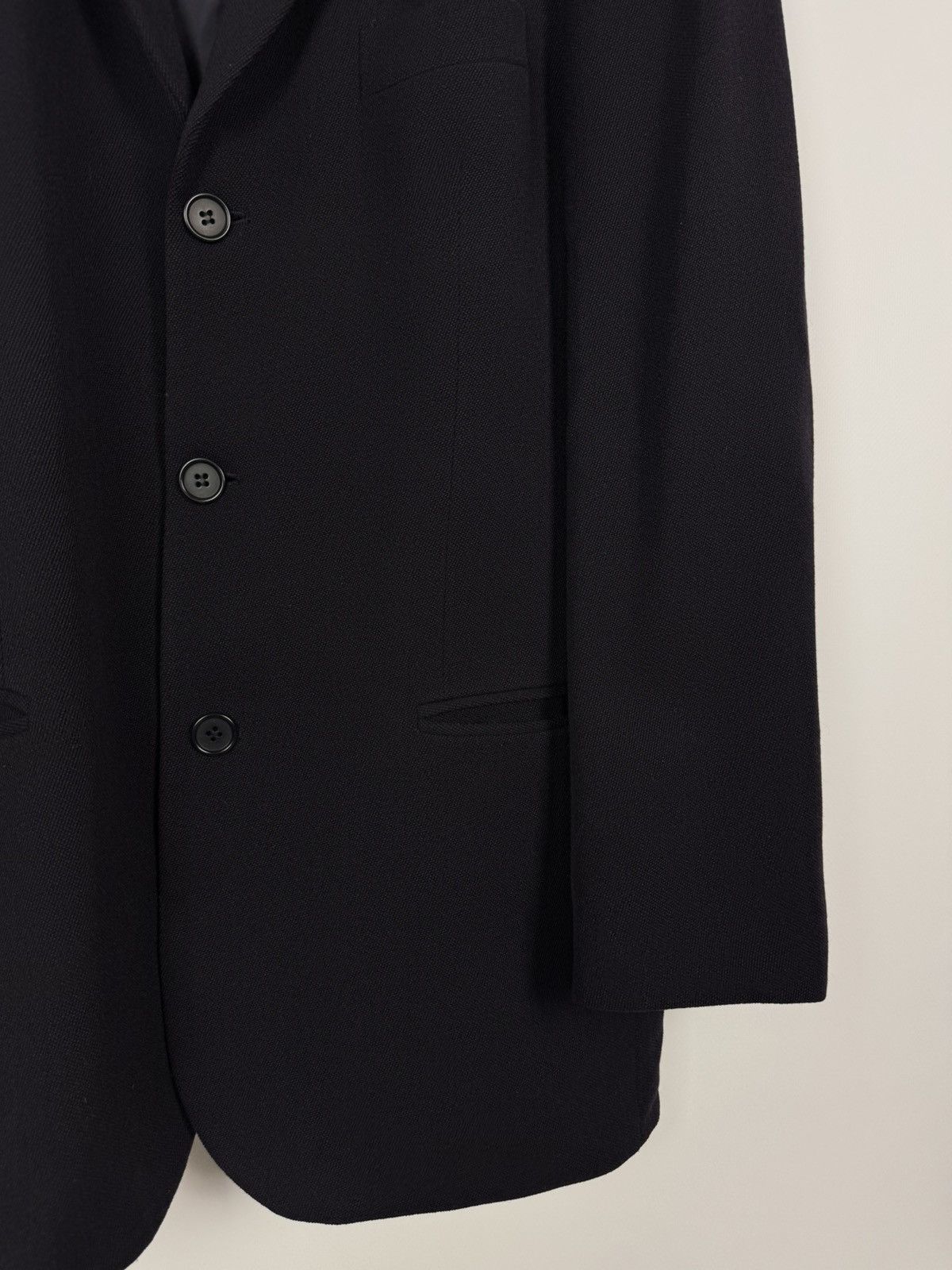 Emporio Armani 70-80’s Vintage Emporio Armani Wool Classic Blazer Jacket Size 44R - 7 Thumbnail