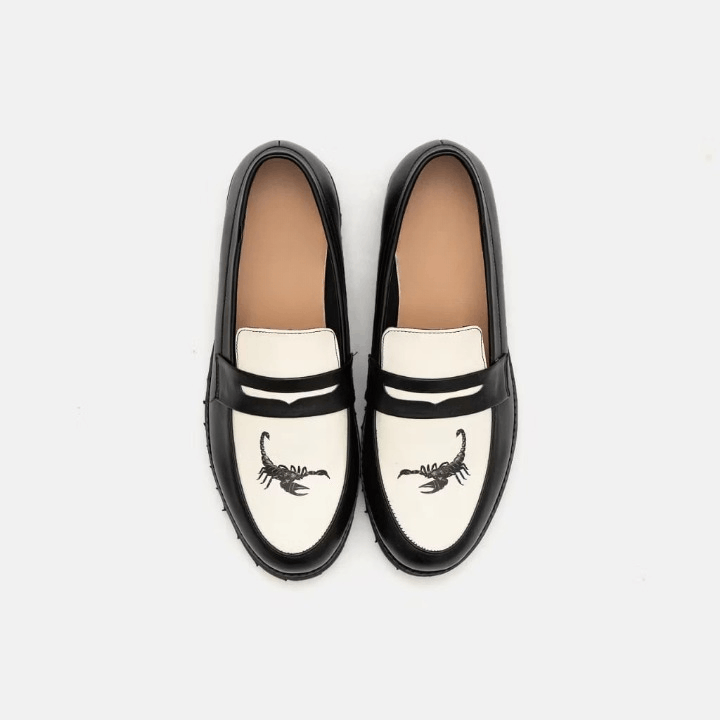 Ivy Crew Aspen Loafer Shoes Leather Black White Size US 10 / EU 43 - 2 Thumbnail