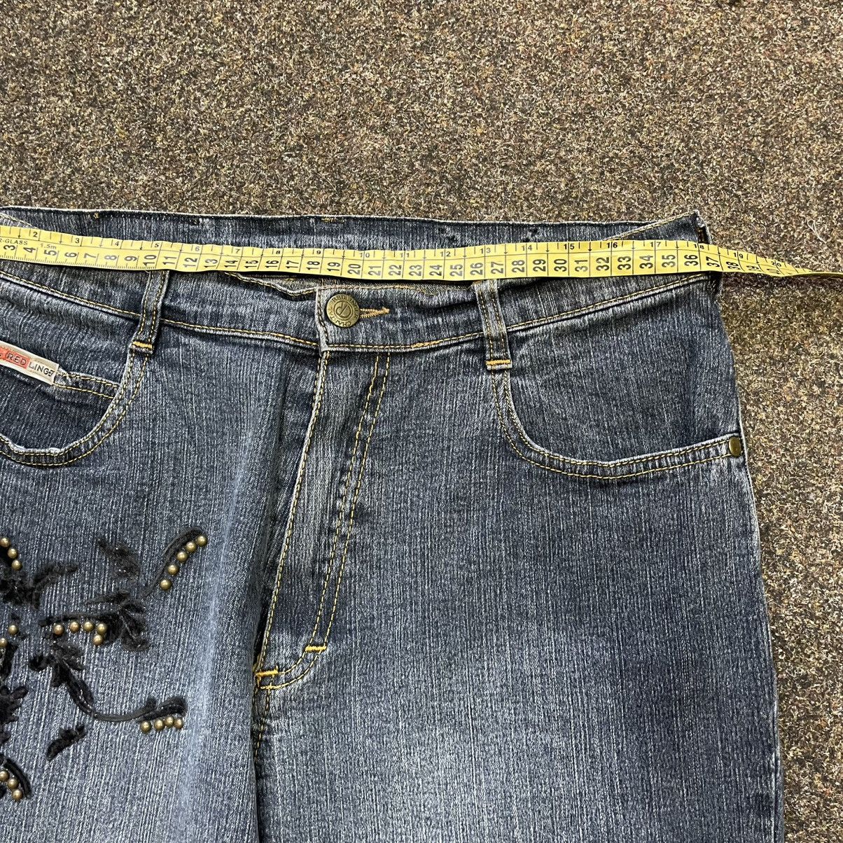 Vintage Vintage Y2K Baggy Wide Leg Distressed Jeans Skate Grunge Size 34" / US 12 / IT 48 - 6 Thumbnail